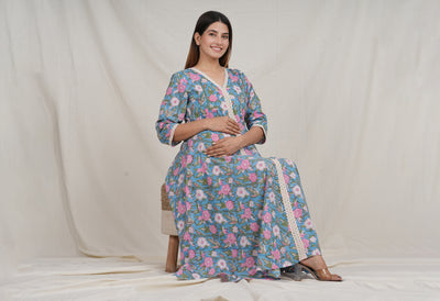 Rasika Nandan Cotton Maternity Nursing Dress