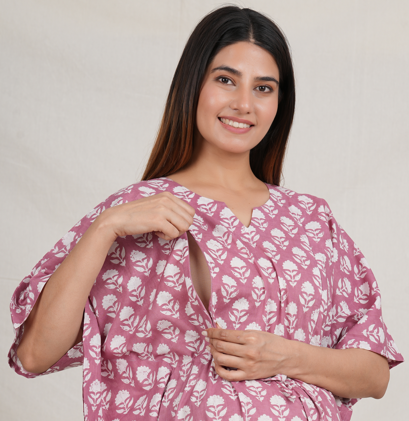 Keshavaya Cotton Nursing Kaftan