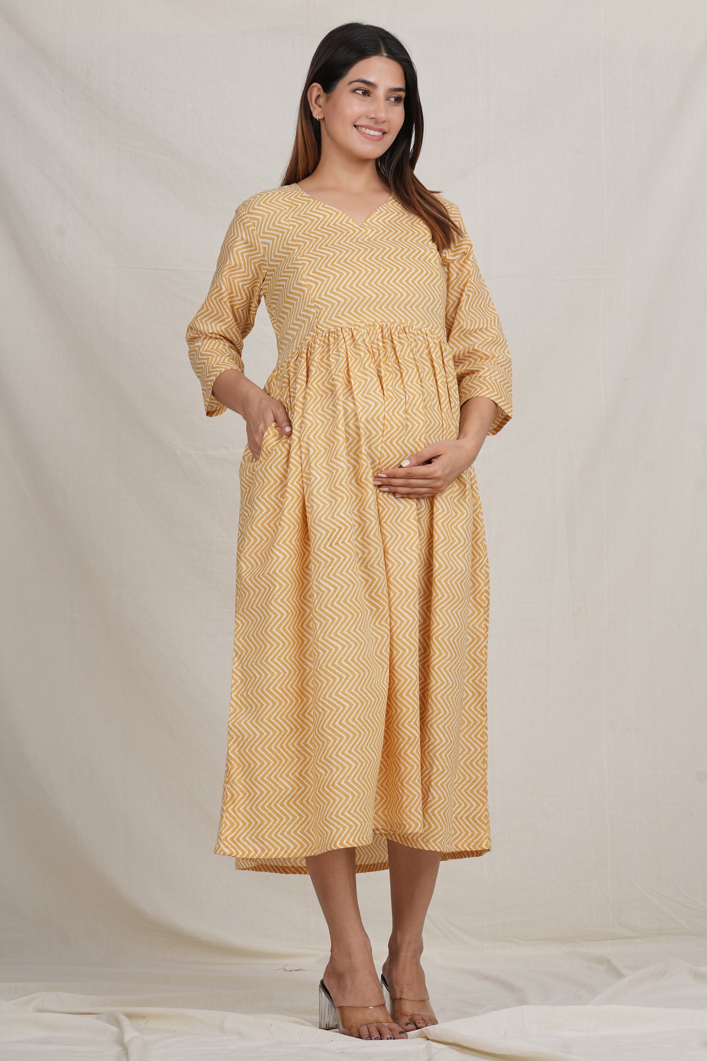 Vasudev Twin Zip Cotton Nursing Kurti