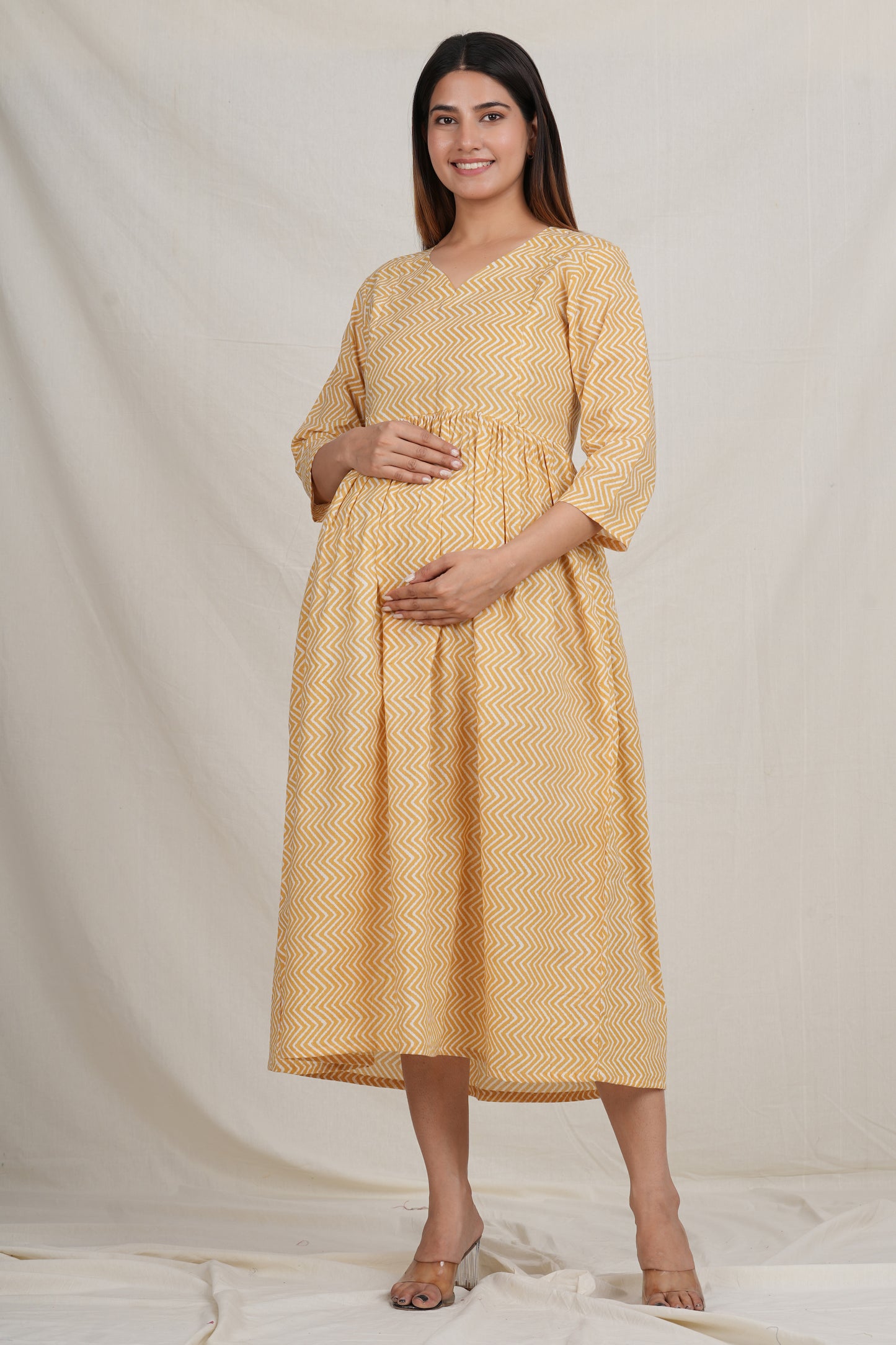 Vasudev Twin Zip Cotton Nursing Kurti