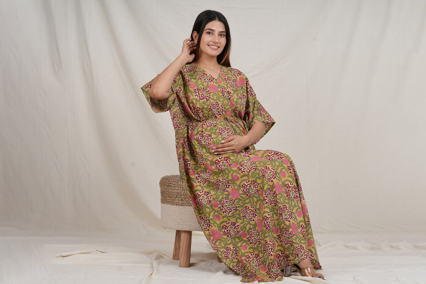 Madhuvan Cotton Breastfeeding Kaftan