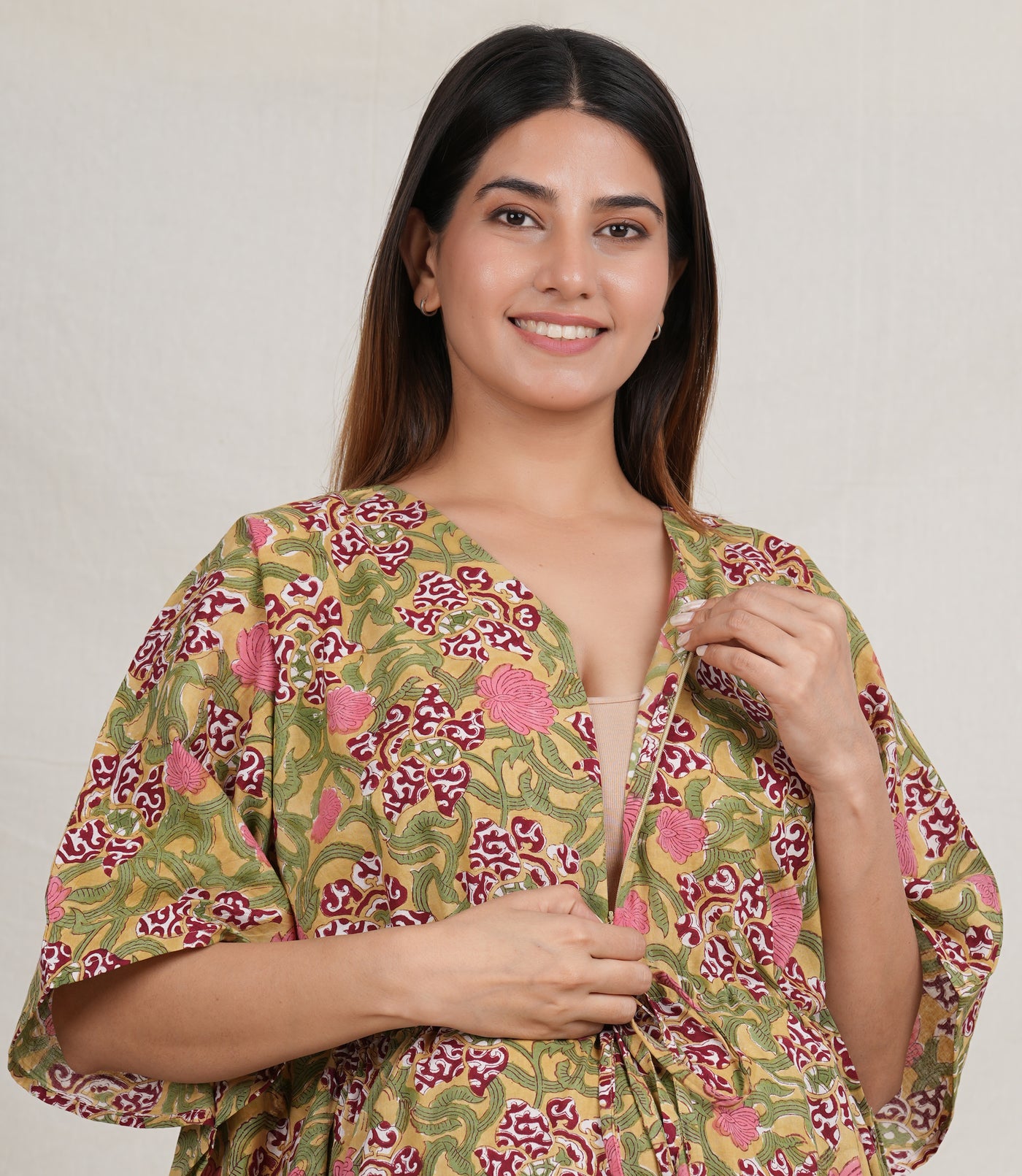 Madhuvan Cotton Breastfeeding Kaftan