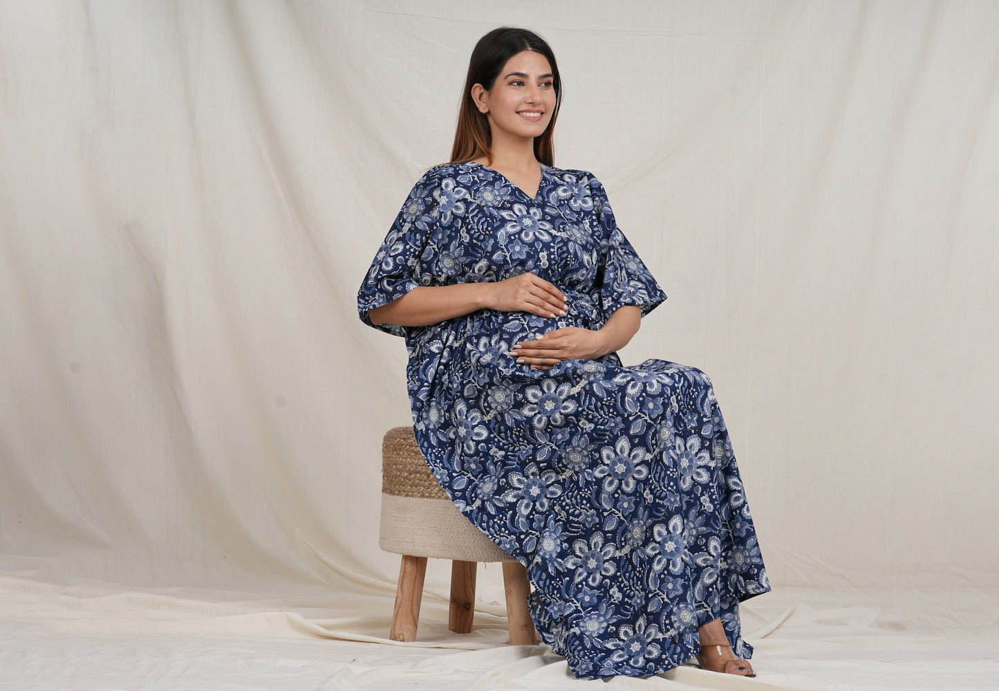 Rudra Cotton Breastfeeding Kaftan