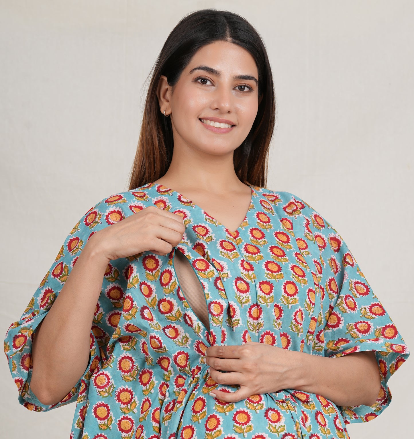 Paarijat Cotton Breastfeeding Kaftan