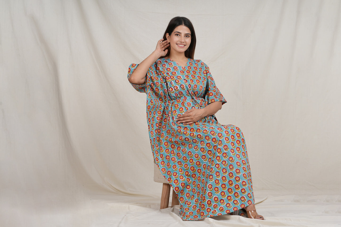 Paarijat Cotton Breastfeeding Kaftan