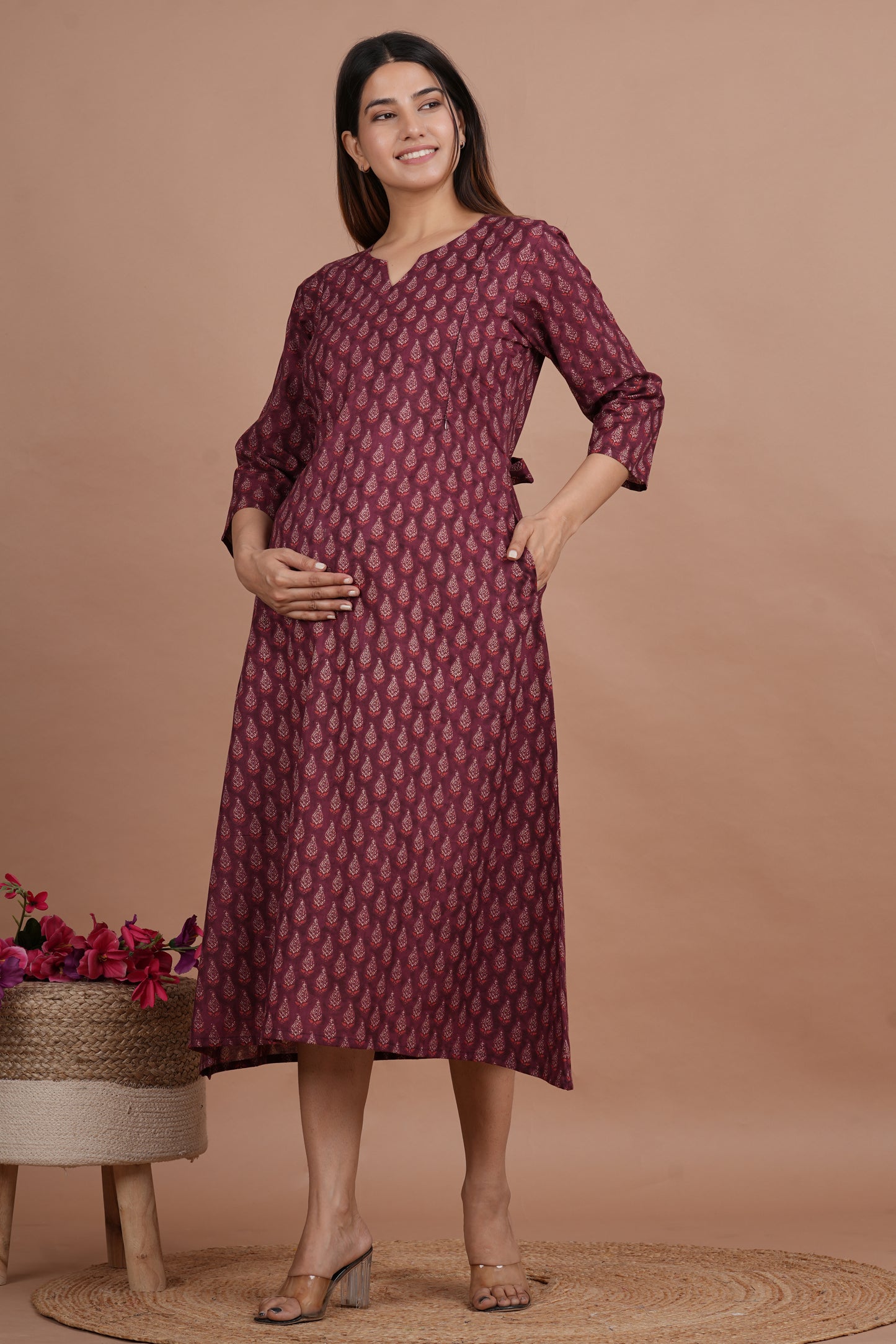 Keshav Cotton Twin Zip Nursing Kurti