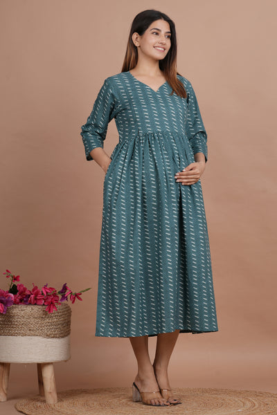 Raman Cotton Feeding Dress