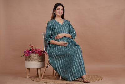 Raman Cotton Feeding Dress