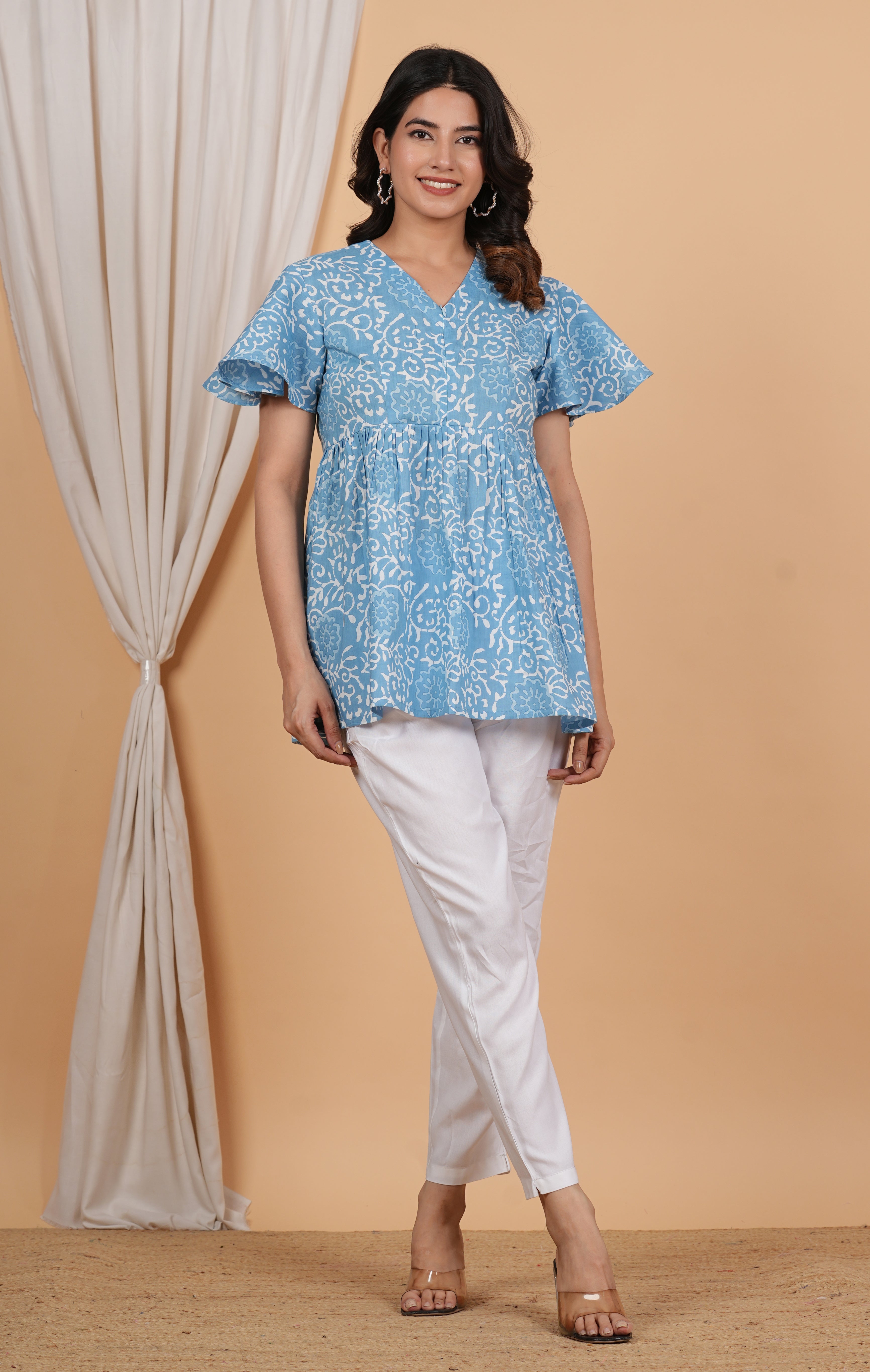 Amoha Cotton Nursing Top with Zip