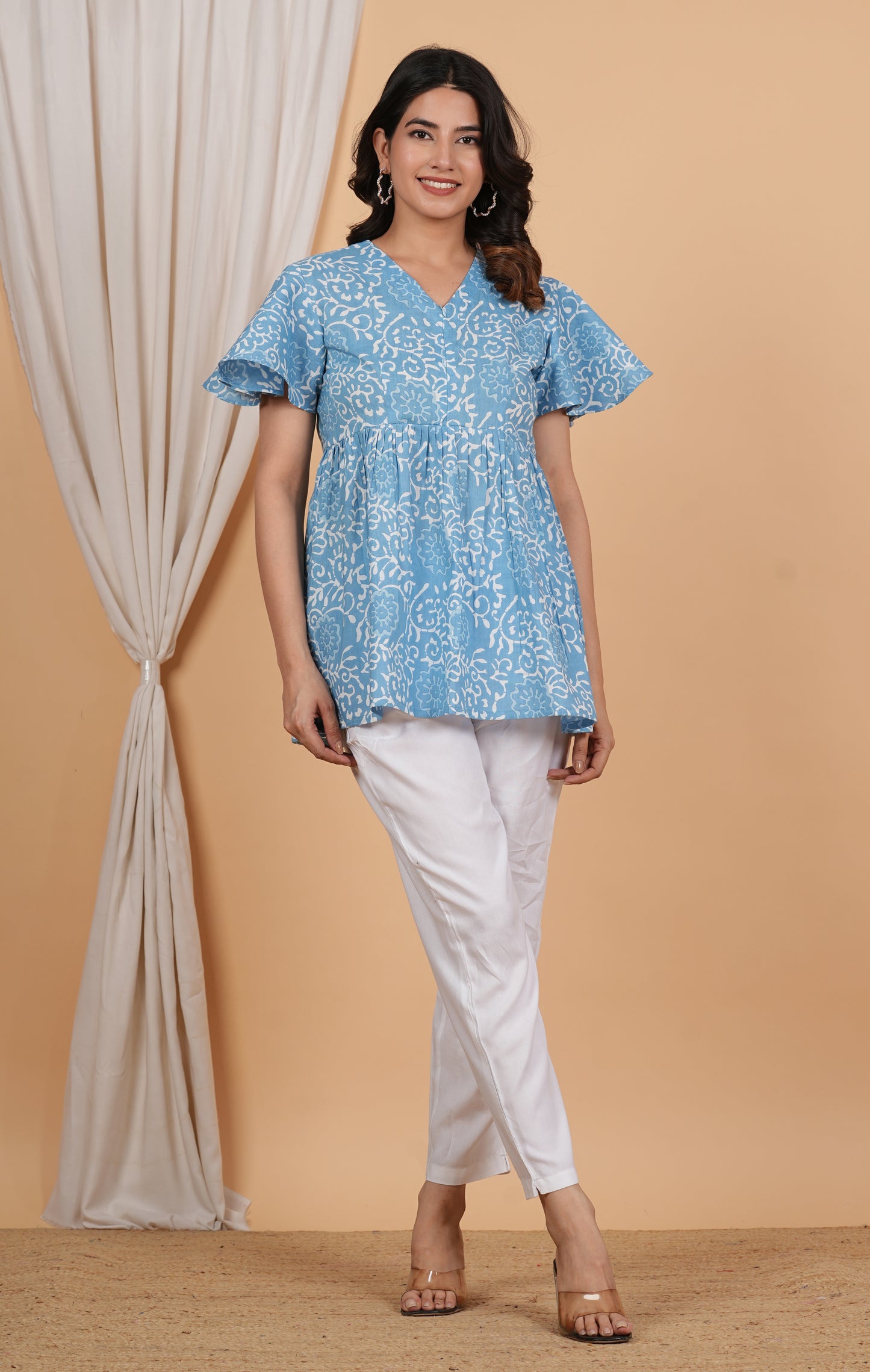 Amoha Cotton Nursing Top with Zip