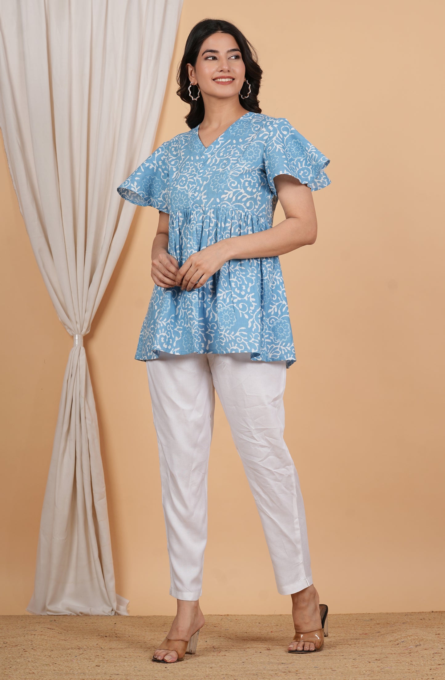 Amoha Cotton Nursing Top with Zip