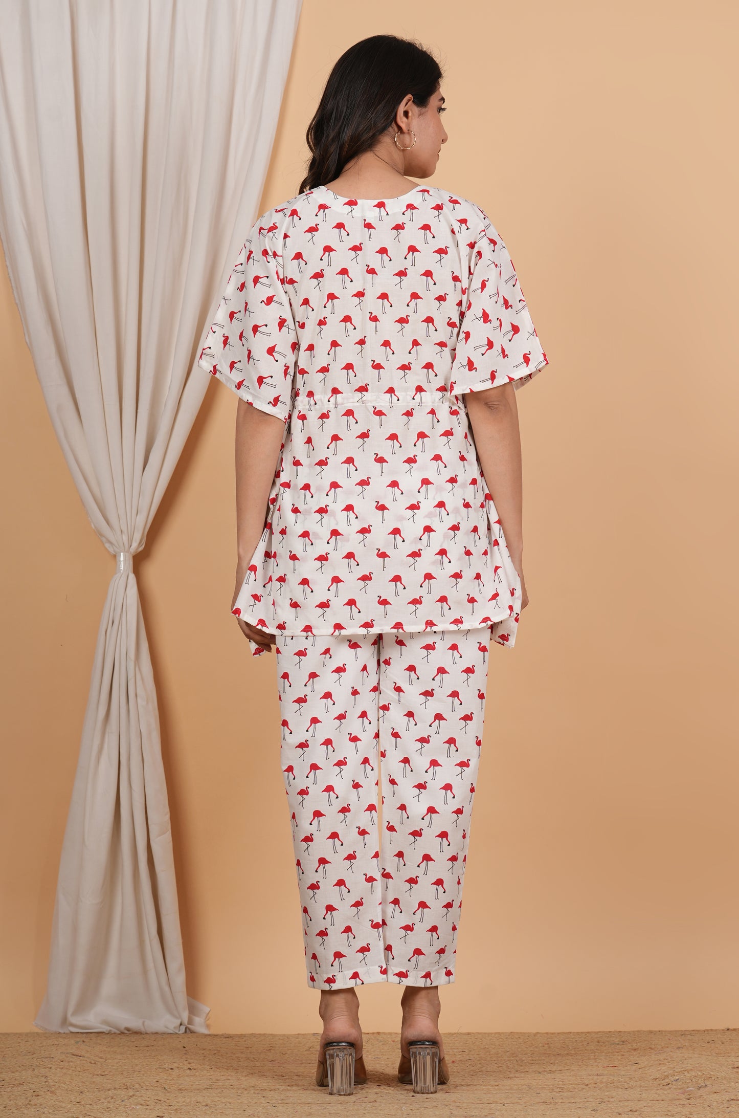 Flamingo Nursing Kaftan Top with Pant