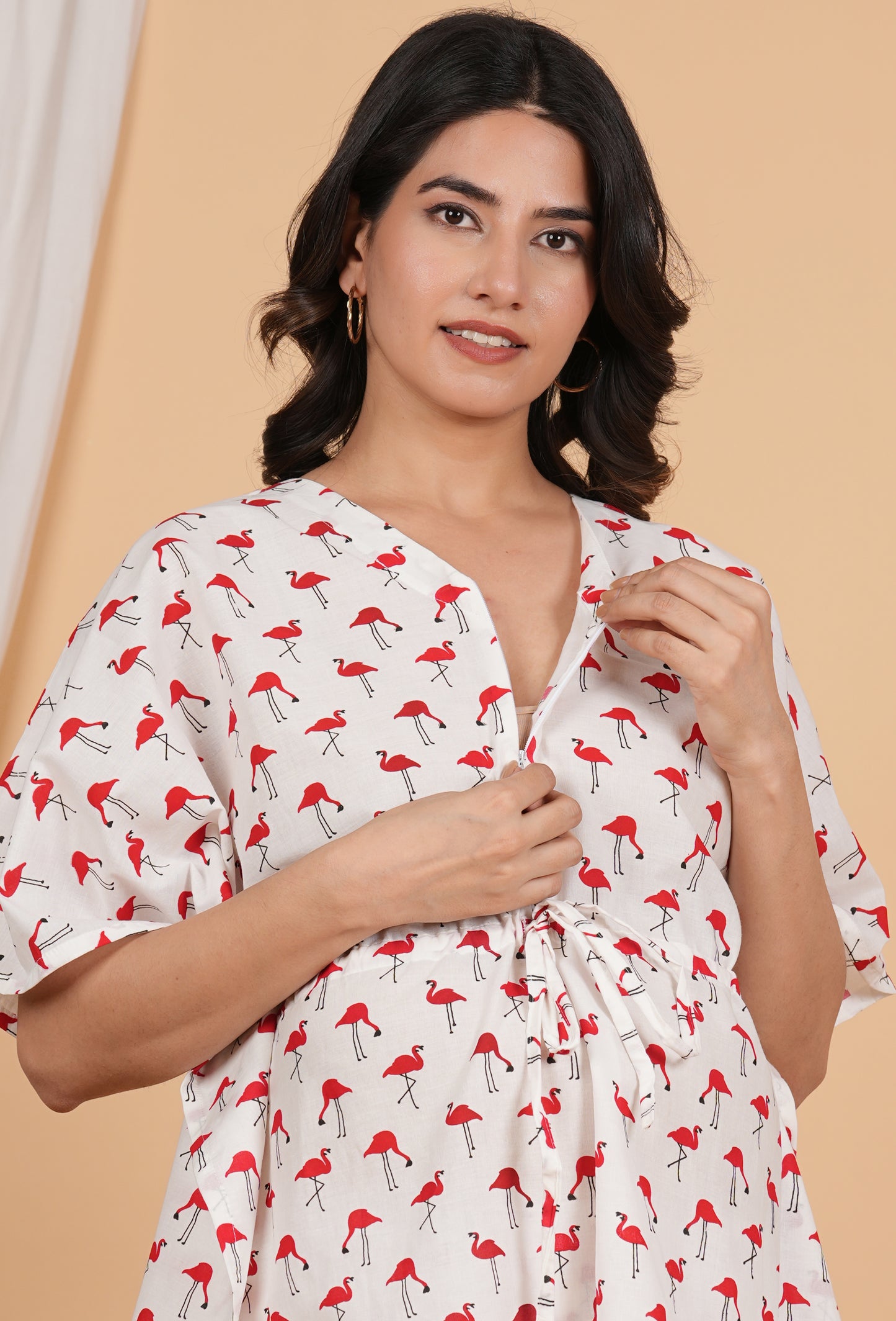 Flamingo Nursing Kaftan Top with Pant