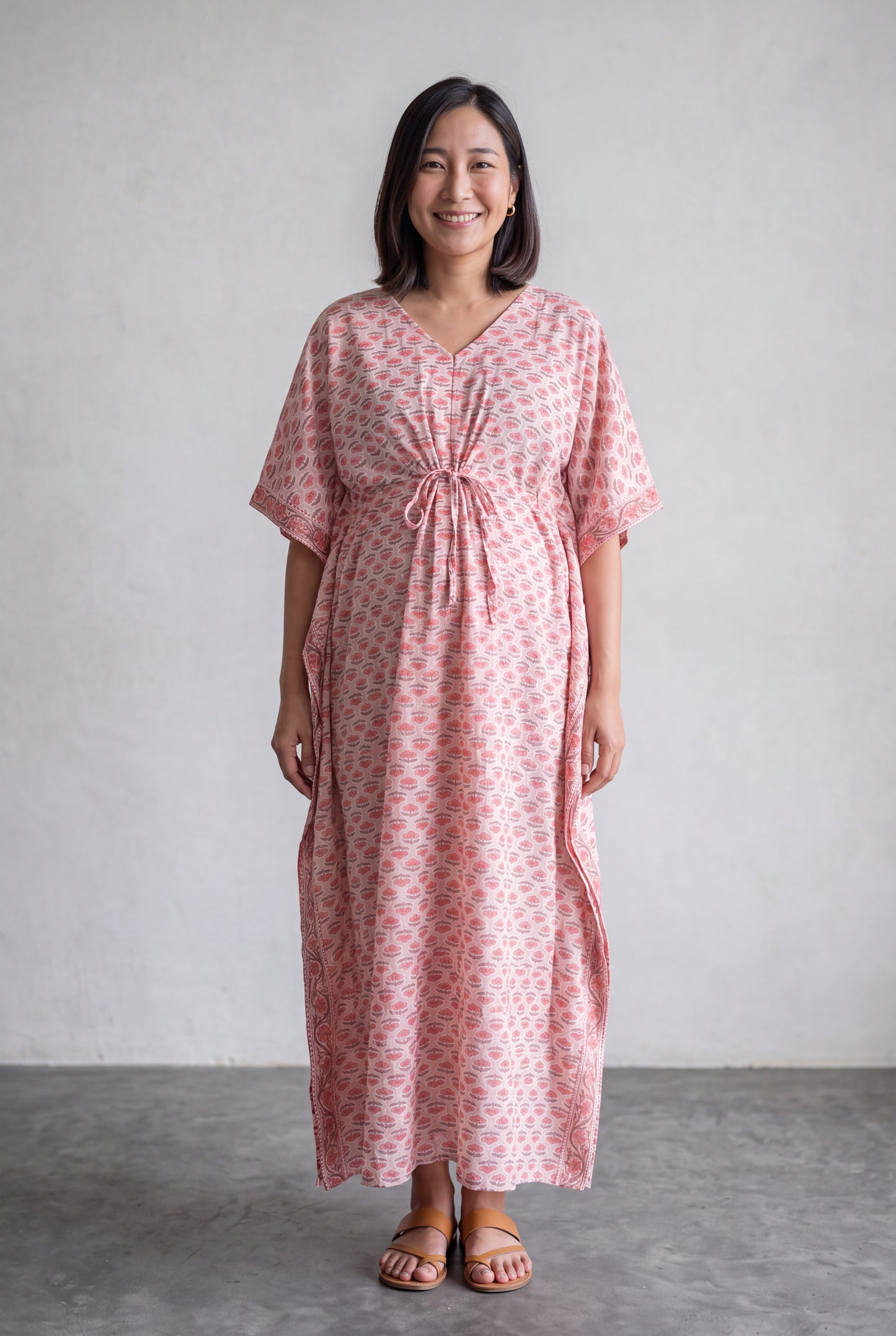 Sridhaam Handblock Cotton Nursing Kaftan