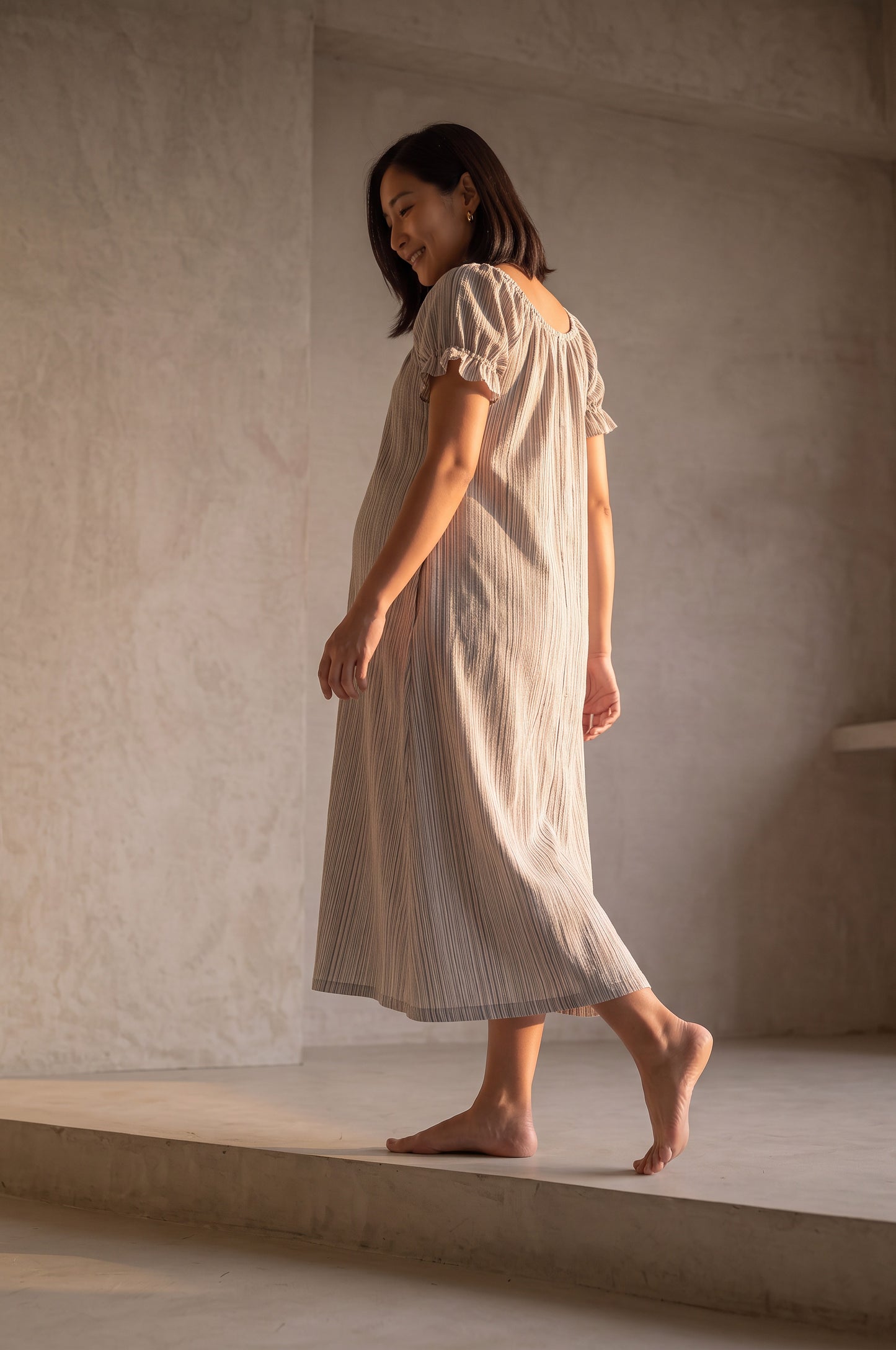 Srinath Cotton Nursing Maxi Dress