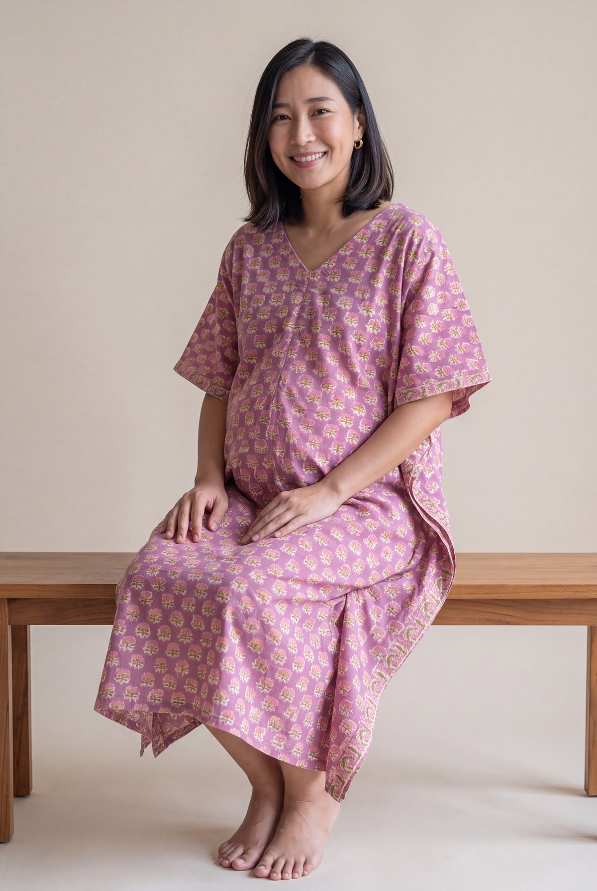 Rasnidhi Cotton Nursing Kaftan Gown