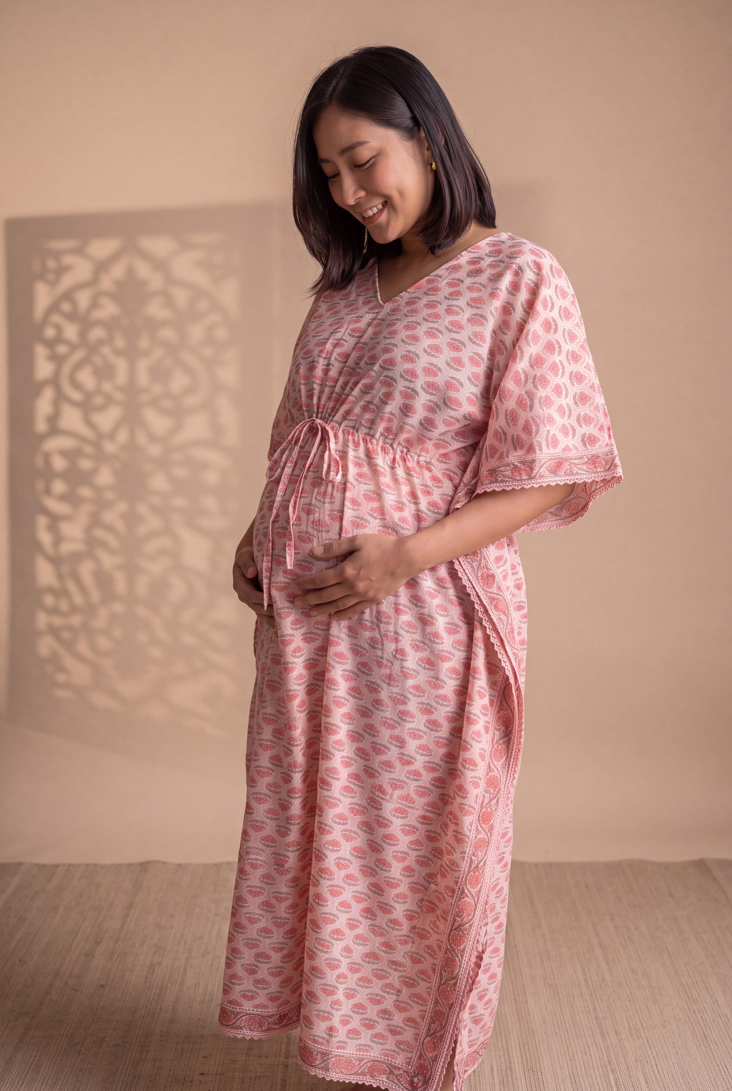 Sridhaam Handblock Cotton Nursing Kaftan