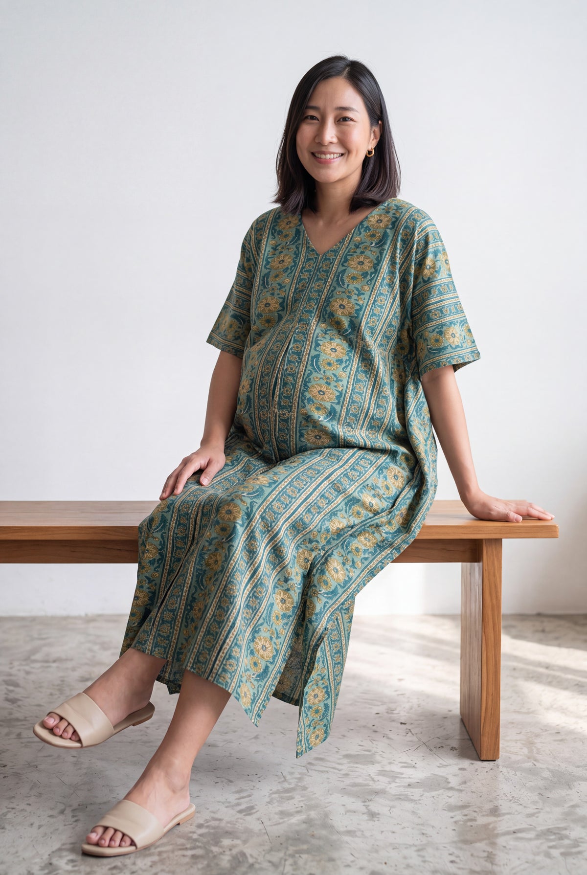 Radhikesh Cotton Nursing Kaftan Gown