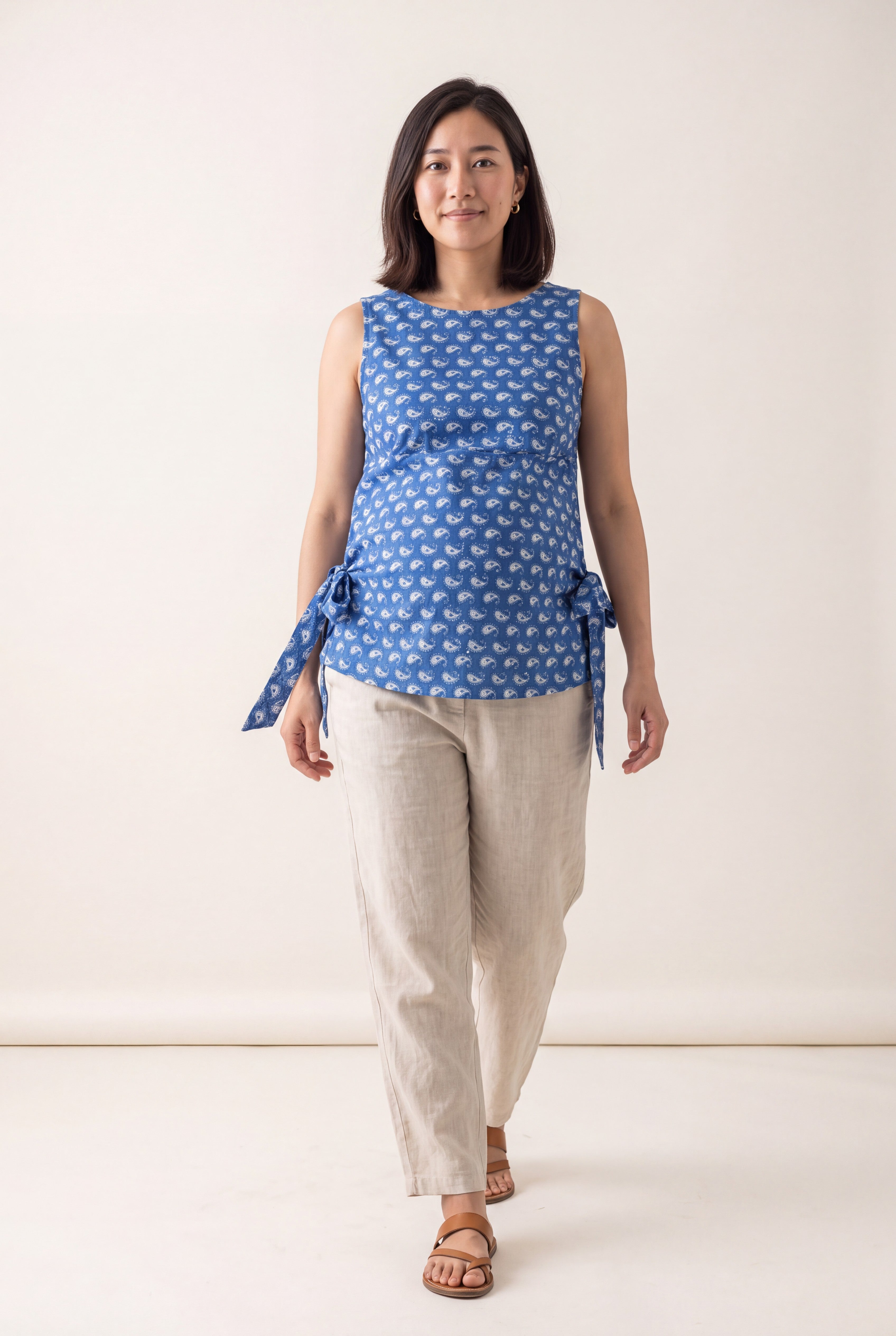 Rama Cotton Nursing Top with Zip