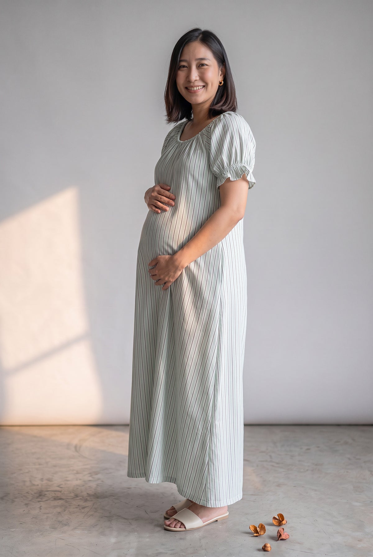 SiyaRaam Handloom Cotton Nursing Maxi Dress