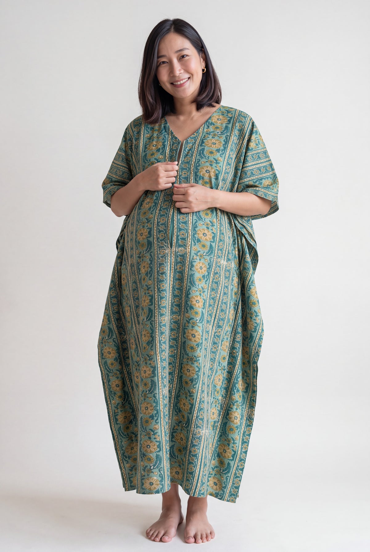 Radhikesh Cotton Nursing Kaftan Gown