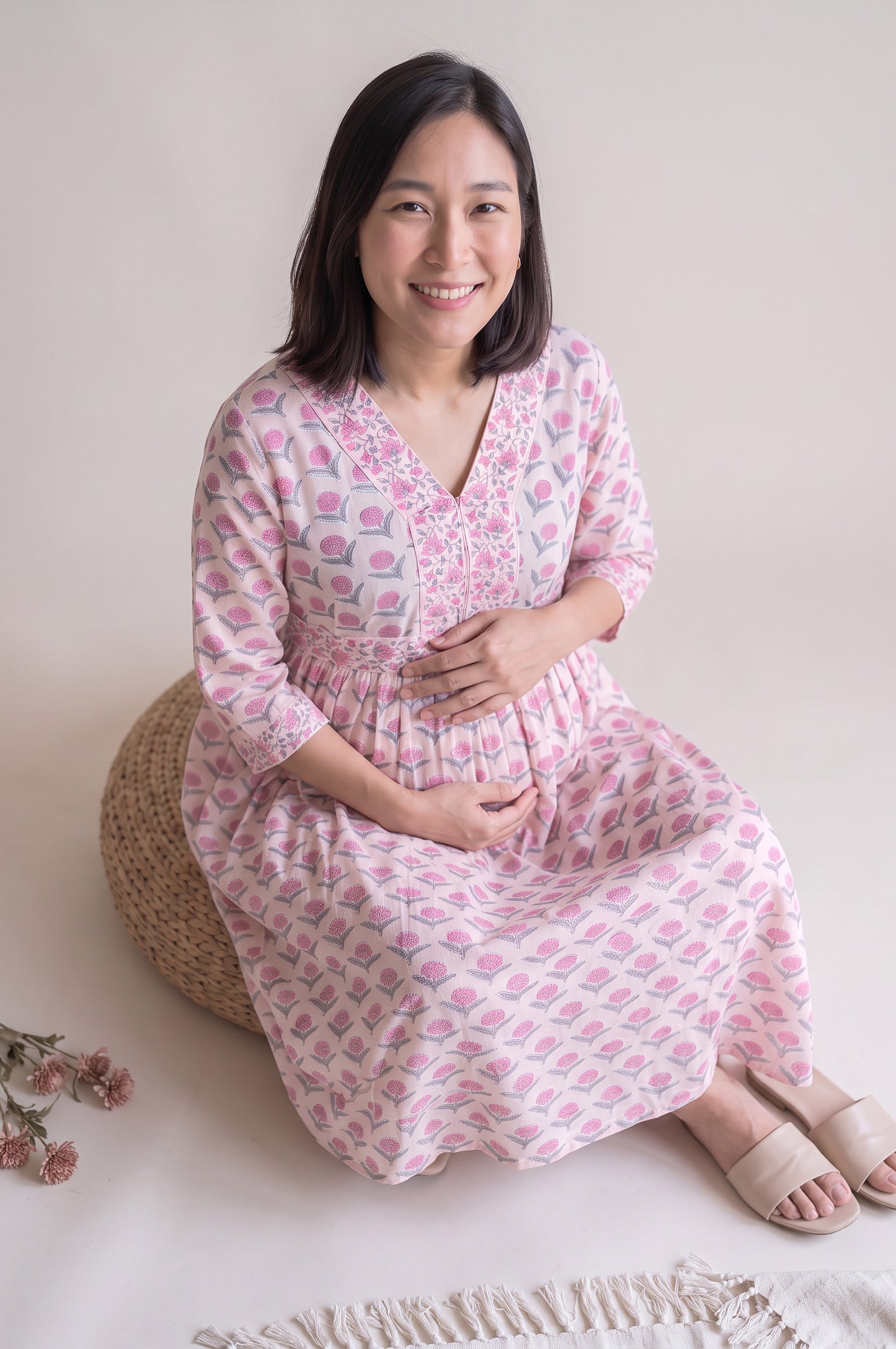 Srida Cotton Nursing Feeding Dress
