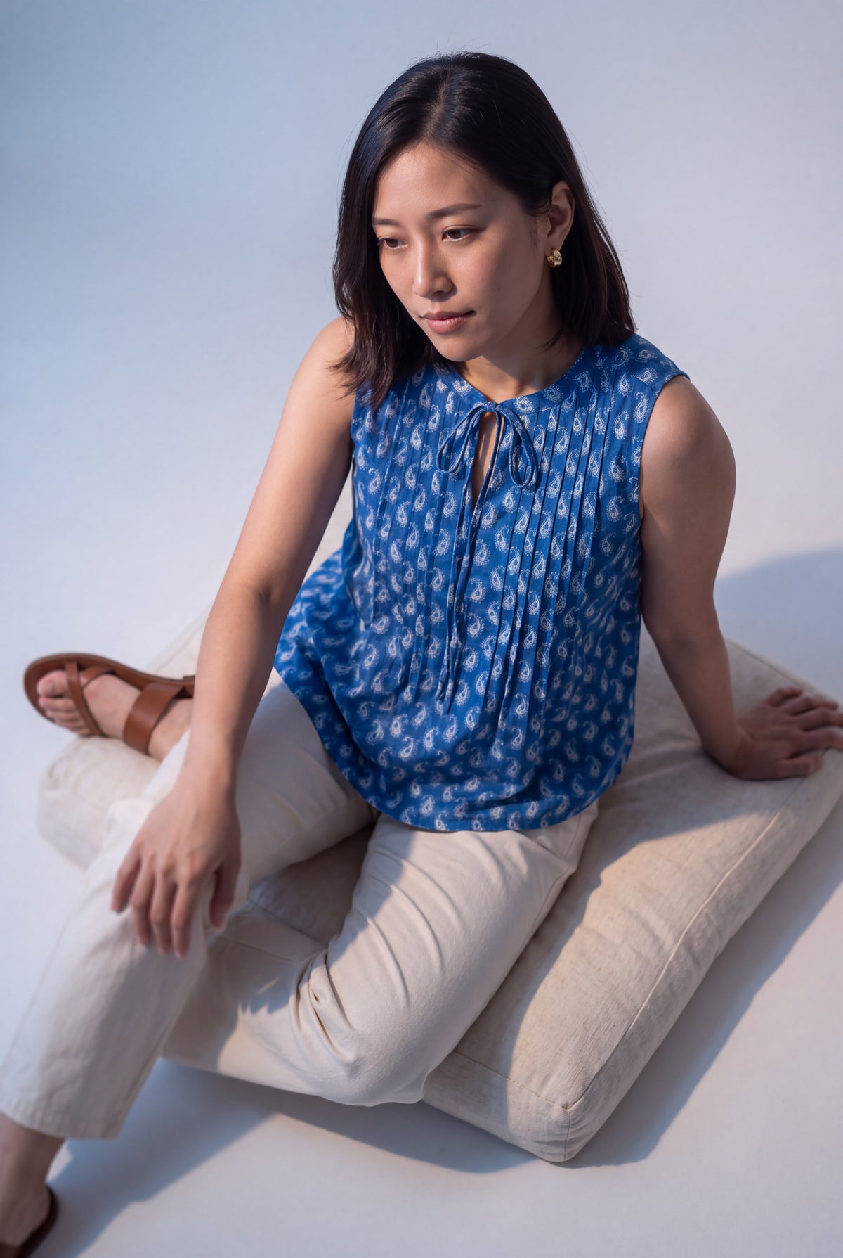 Rama Handblock Cotton Nursing Top