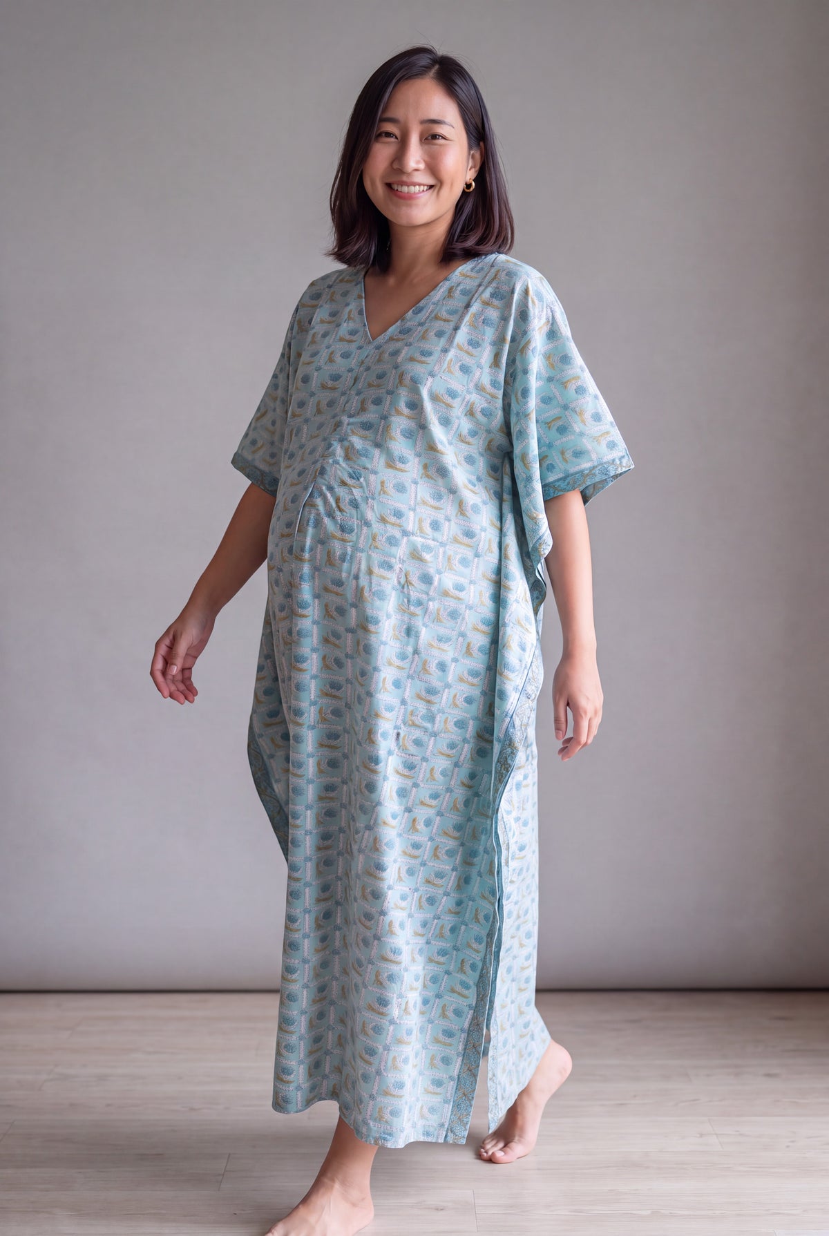 Sita Vallabh Cotton Nursing Kaftan Gown