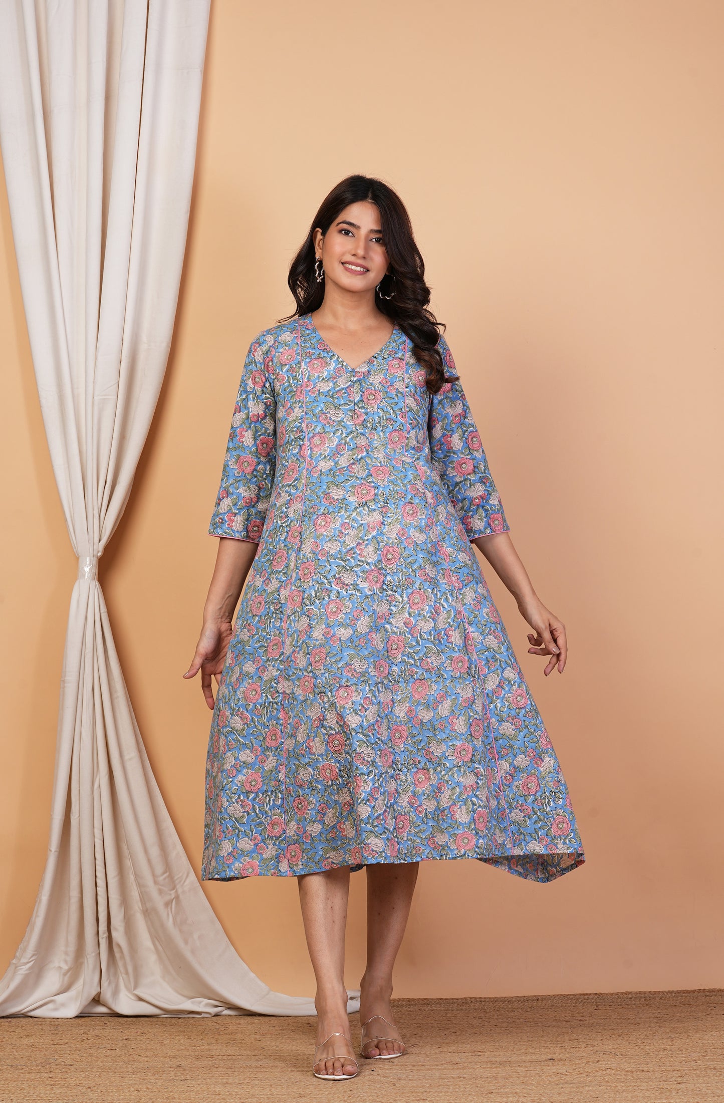 Paarijat Cotton Nursing Umbrella Dress