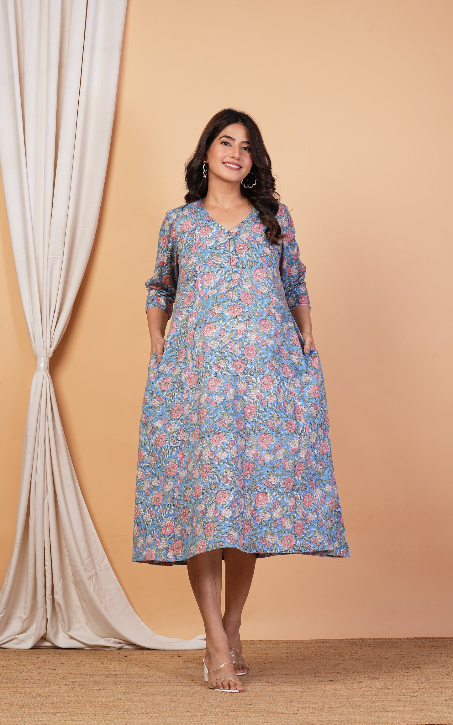 Paarijat Cotton Nursing Umbrella Dress