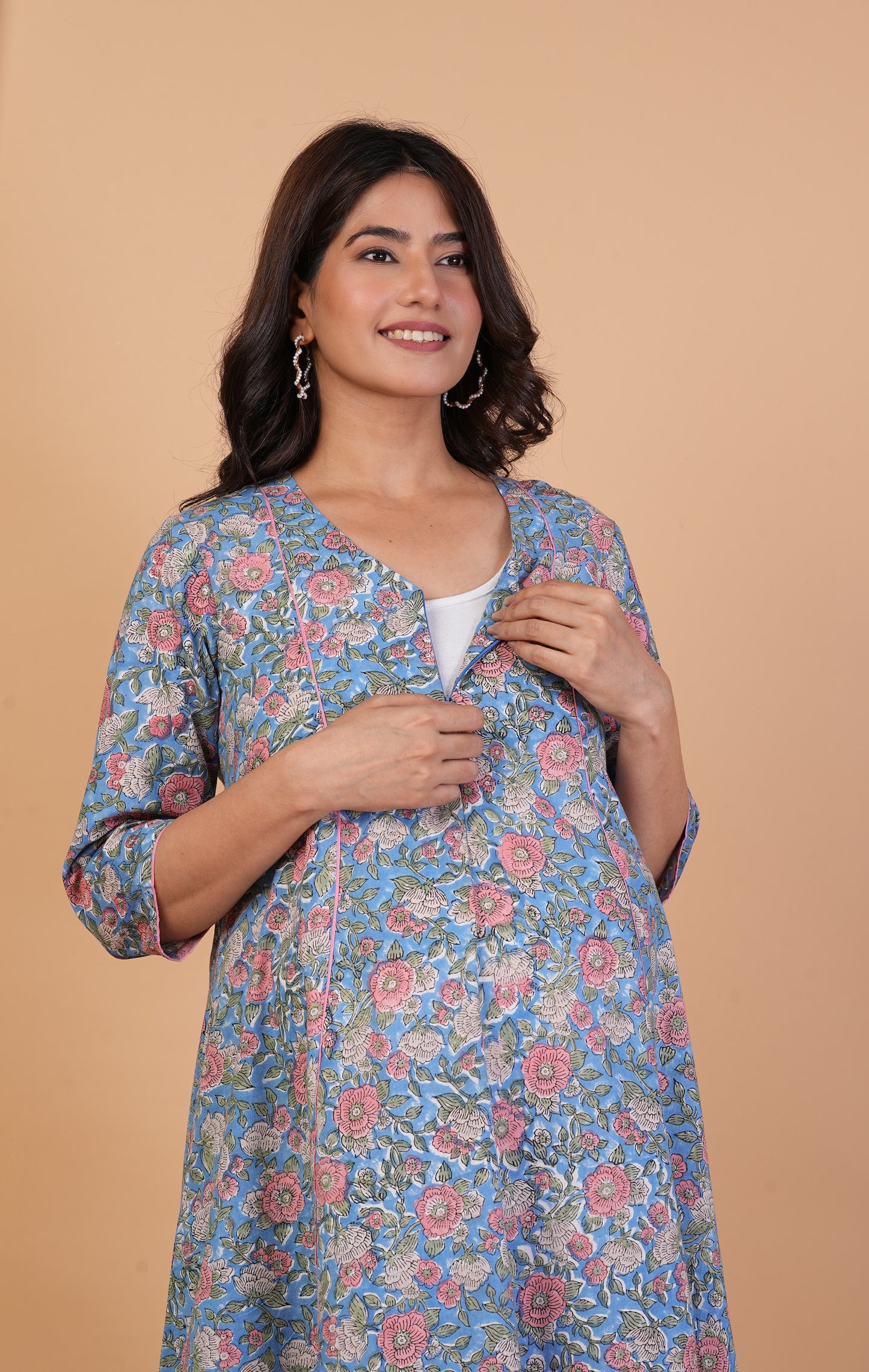 Paarijat Cotton Nursing Umbrella Dress