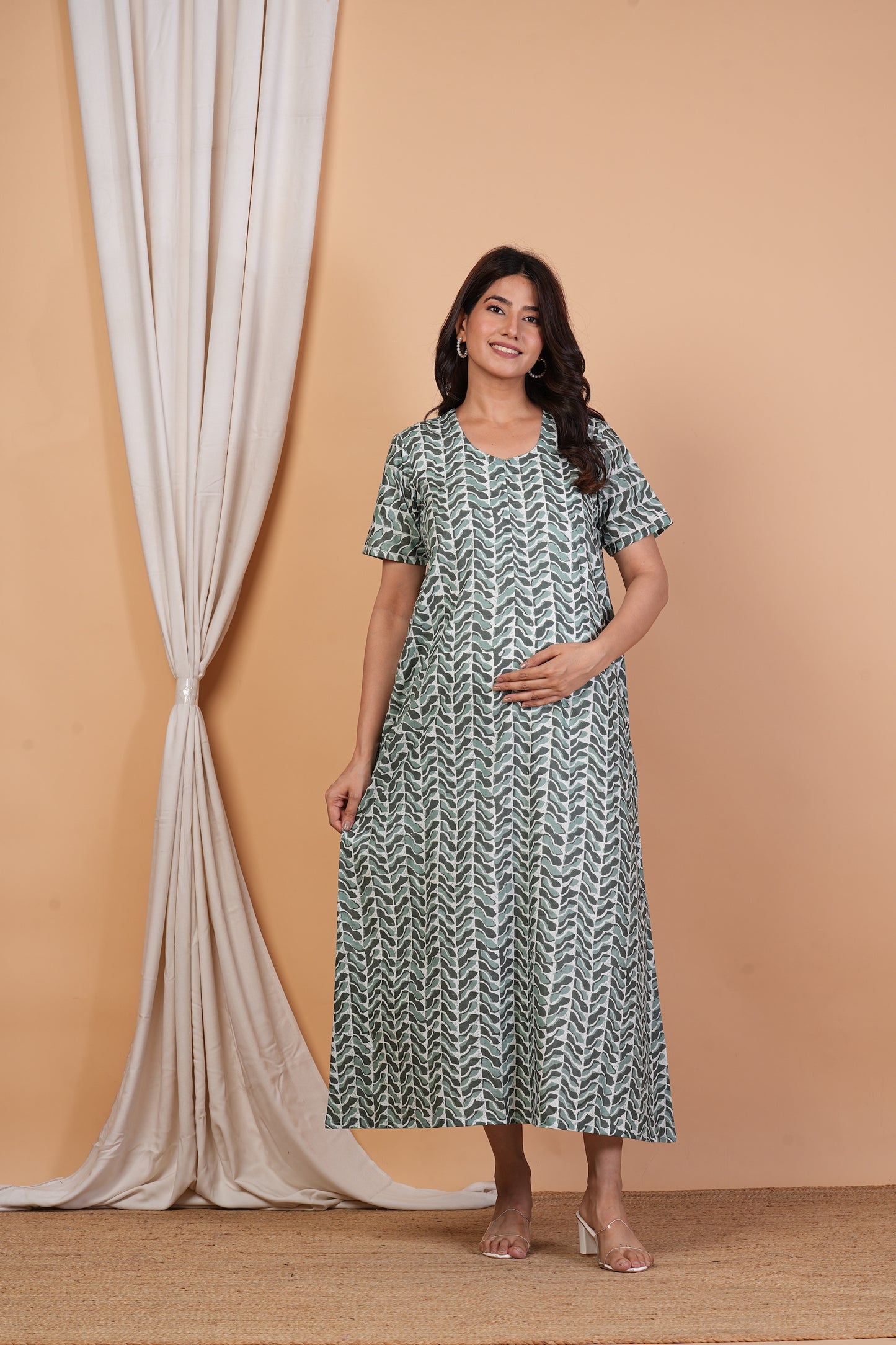 Premada Cotton Nursing Gown