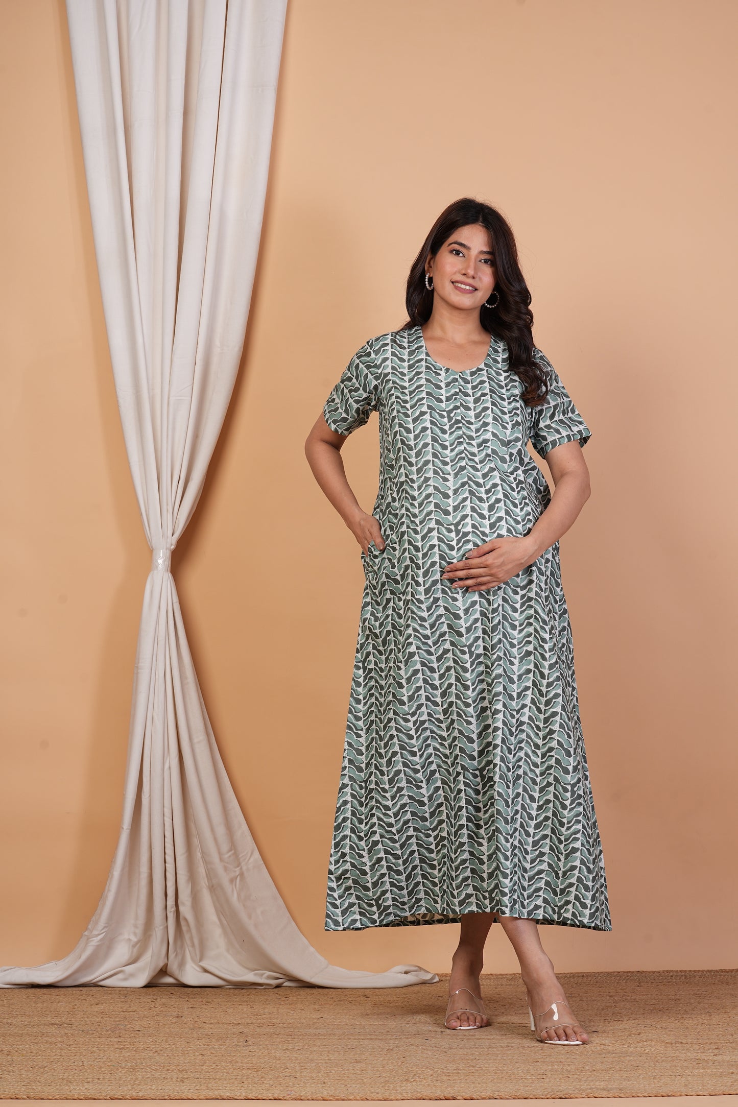 Premada Cotton Nursing Gown