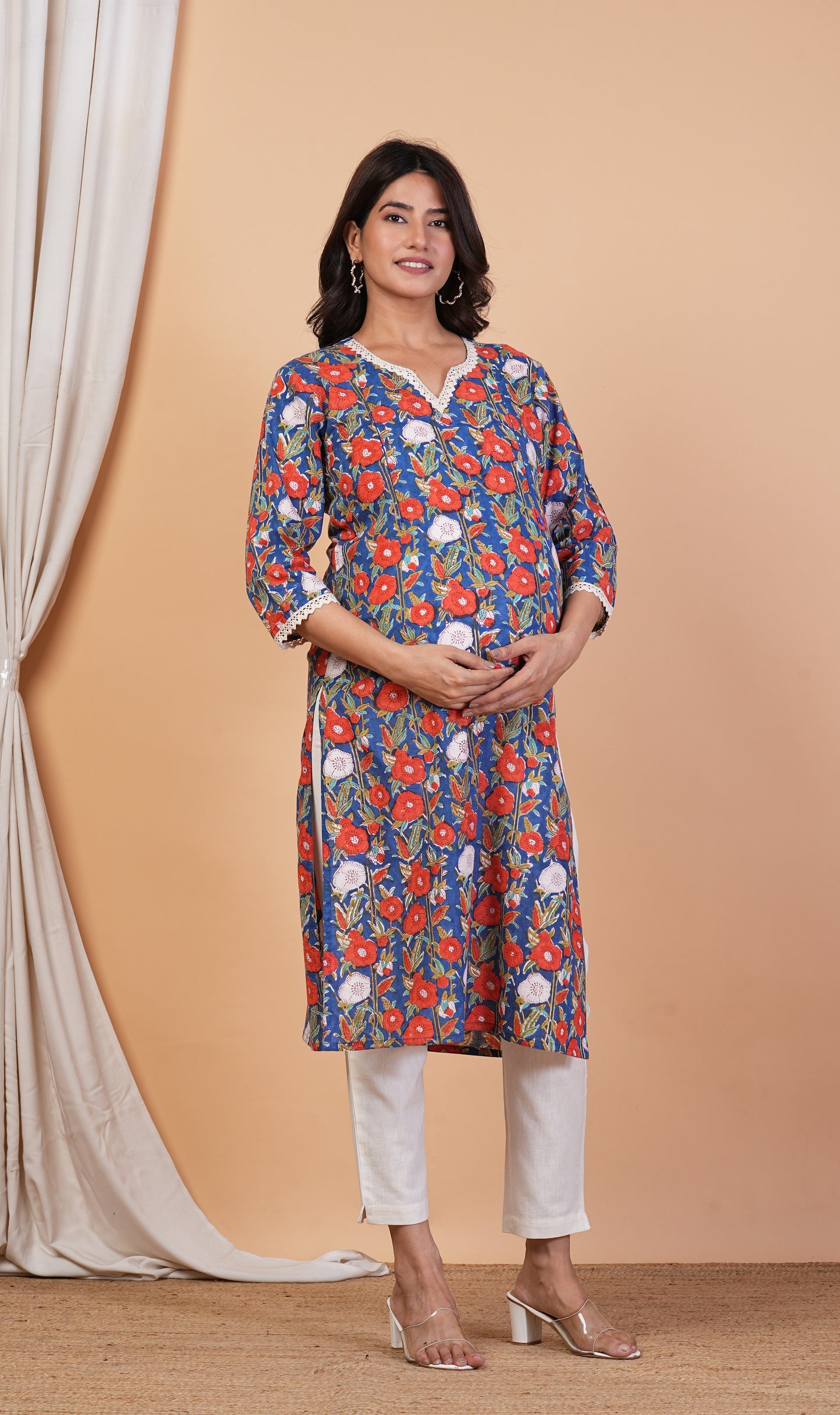 Radhika Raman Cotton Feeding Kurti