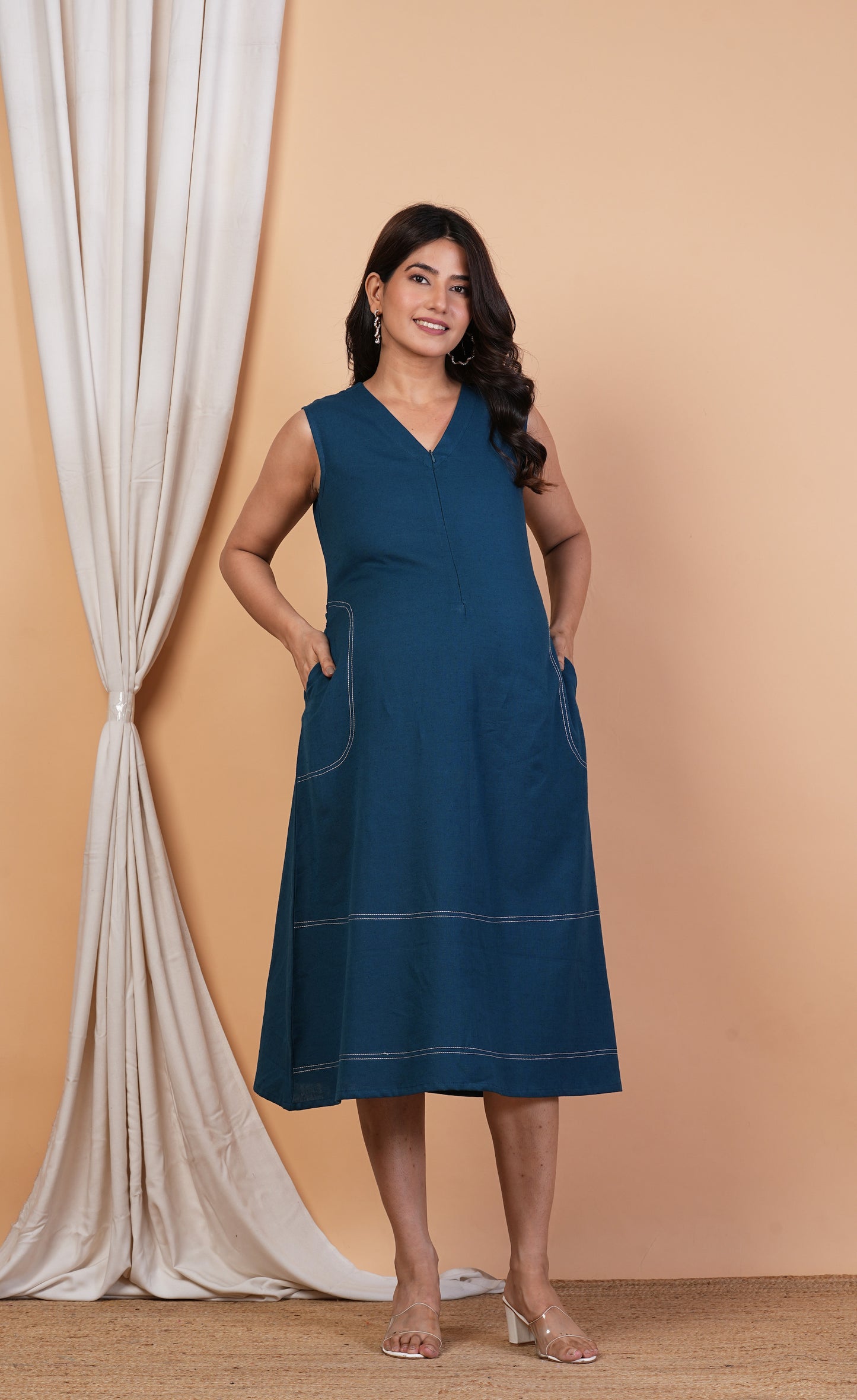 Nitya Lila Cotton Nursing Dress