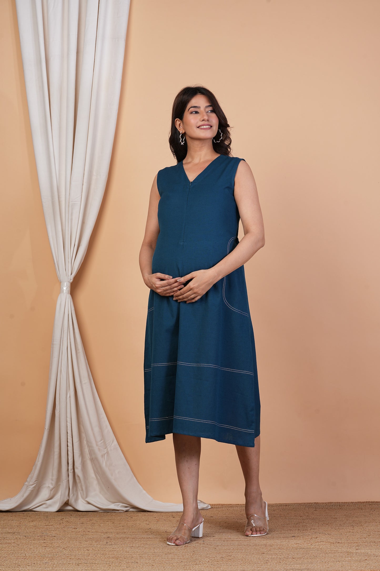 Nitya Lila Cotton Nursing Dress