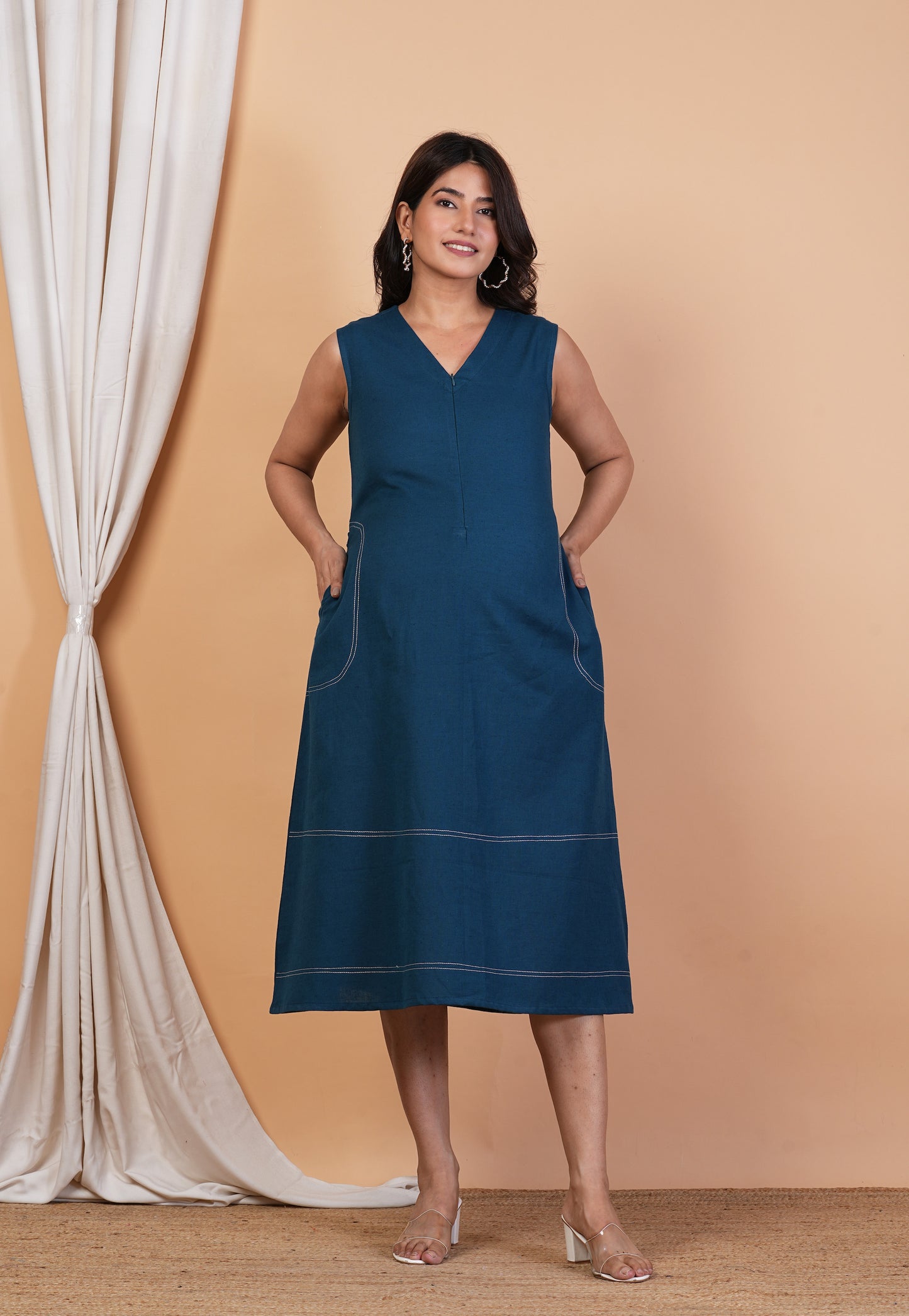 Nitya Lila Cotton Nursing Dress