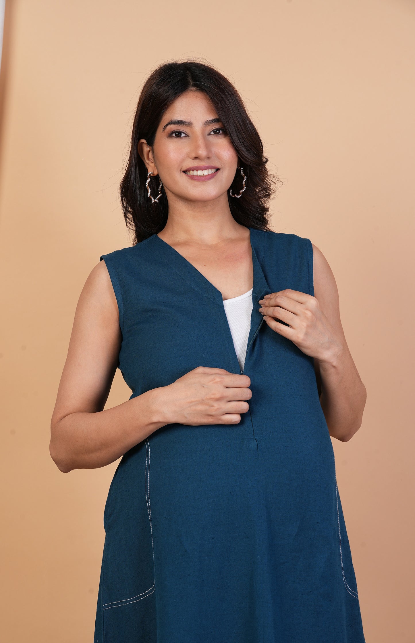 Nitya Lila Cotton Nursing Dress