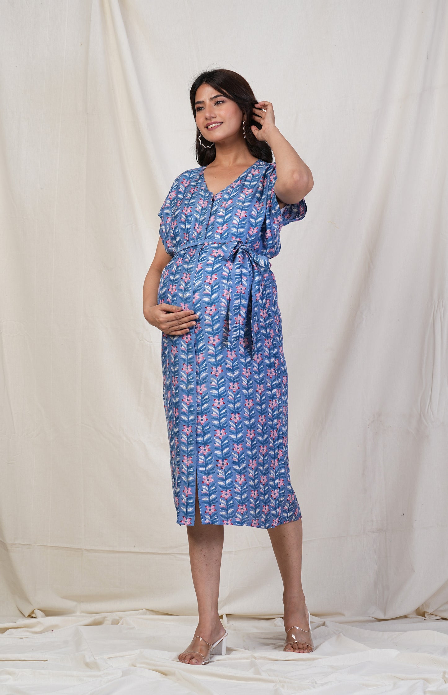 Gopnandini Muslin Nursing Dress