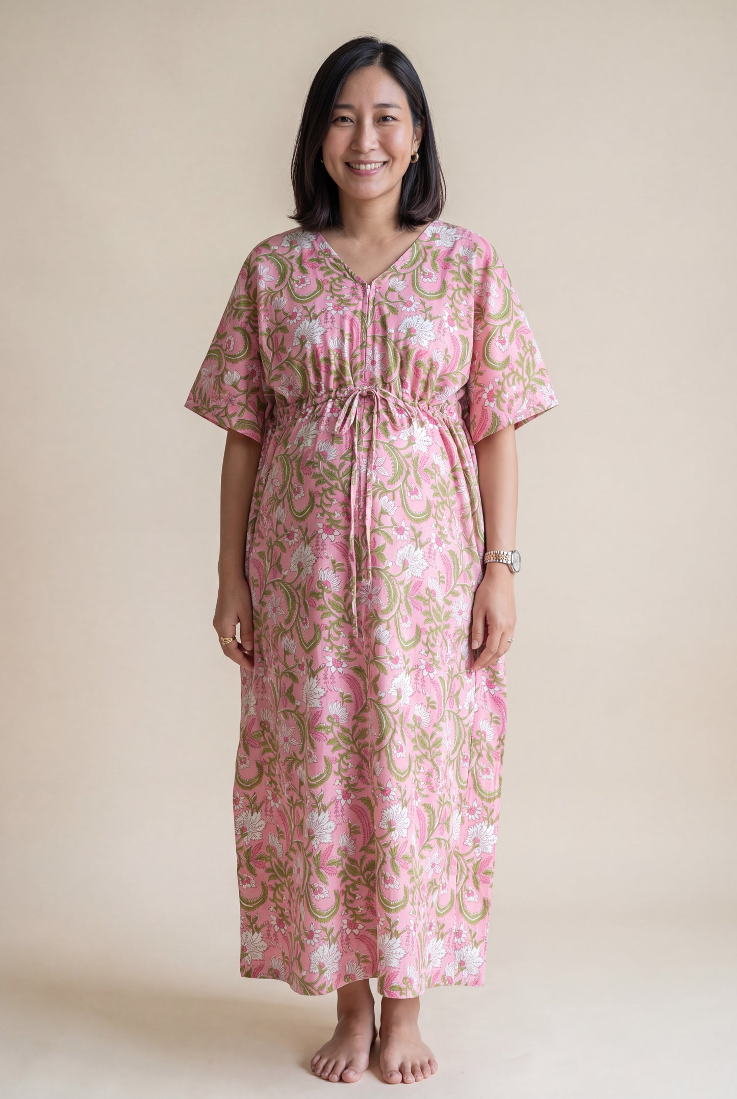 Radhya Cotton Feeding Kaftan