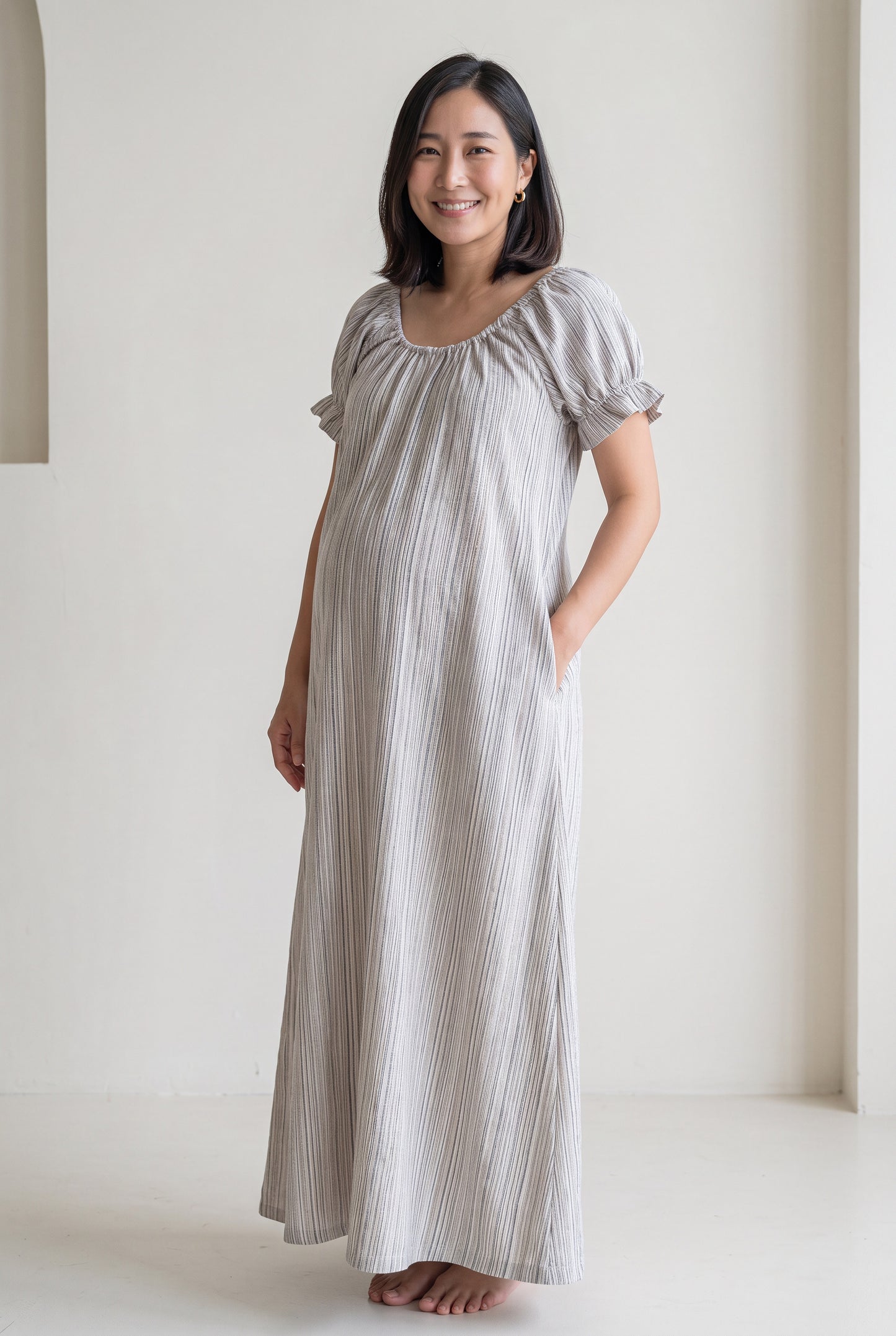 Srinath Cotton Nursing Maxi Dress