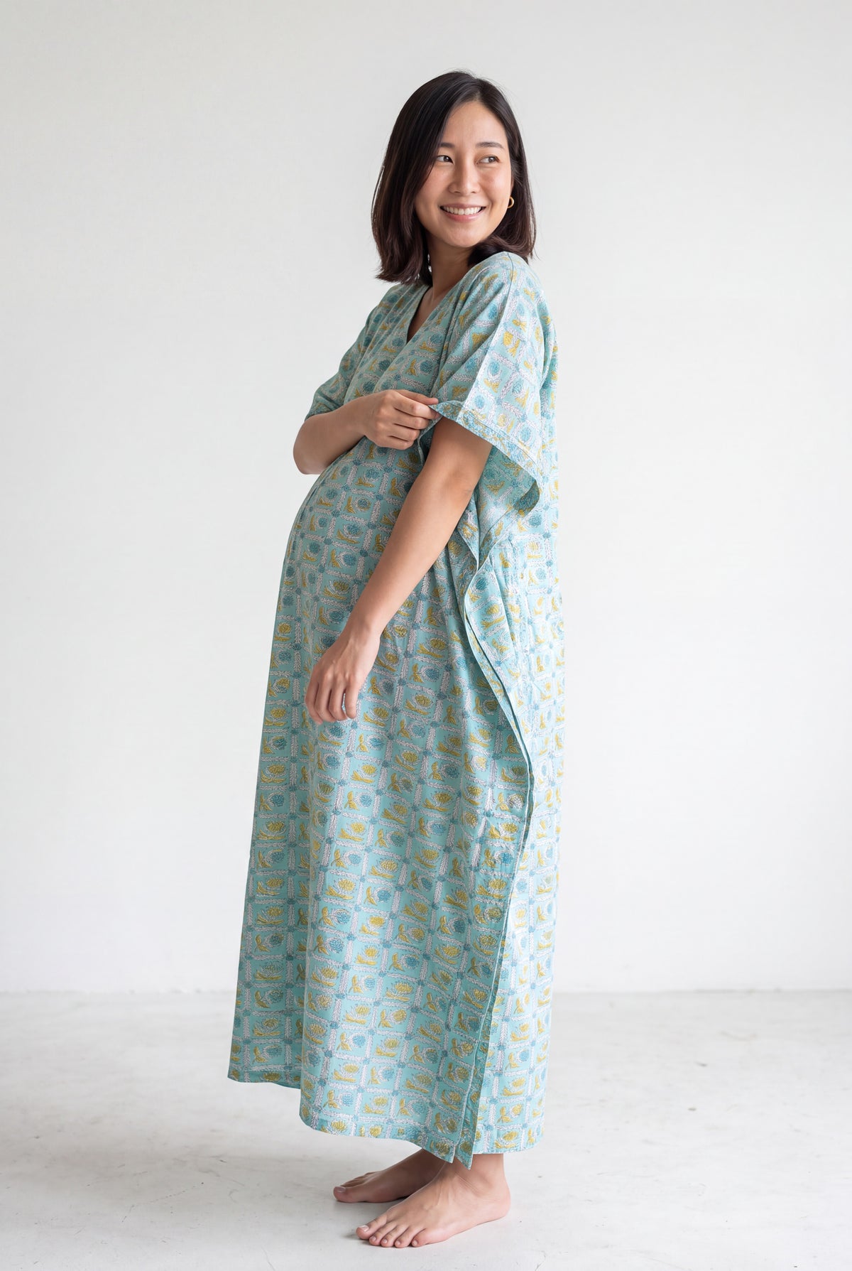 Sita Vallabh Cotton Nursing Kaftan Gown