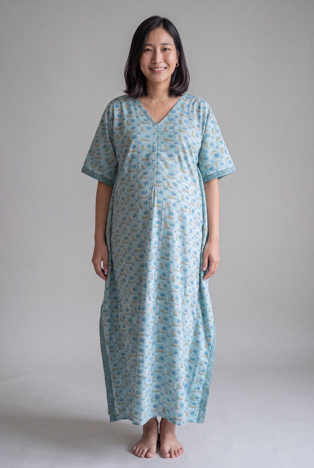 Sita Vallabh Cotton Nursing Kaftan Gown