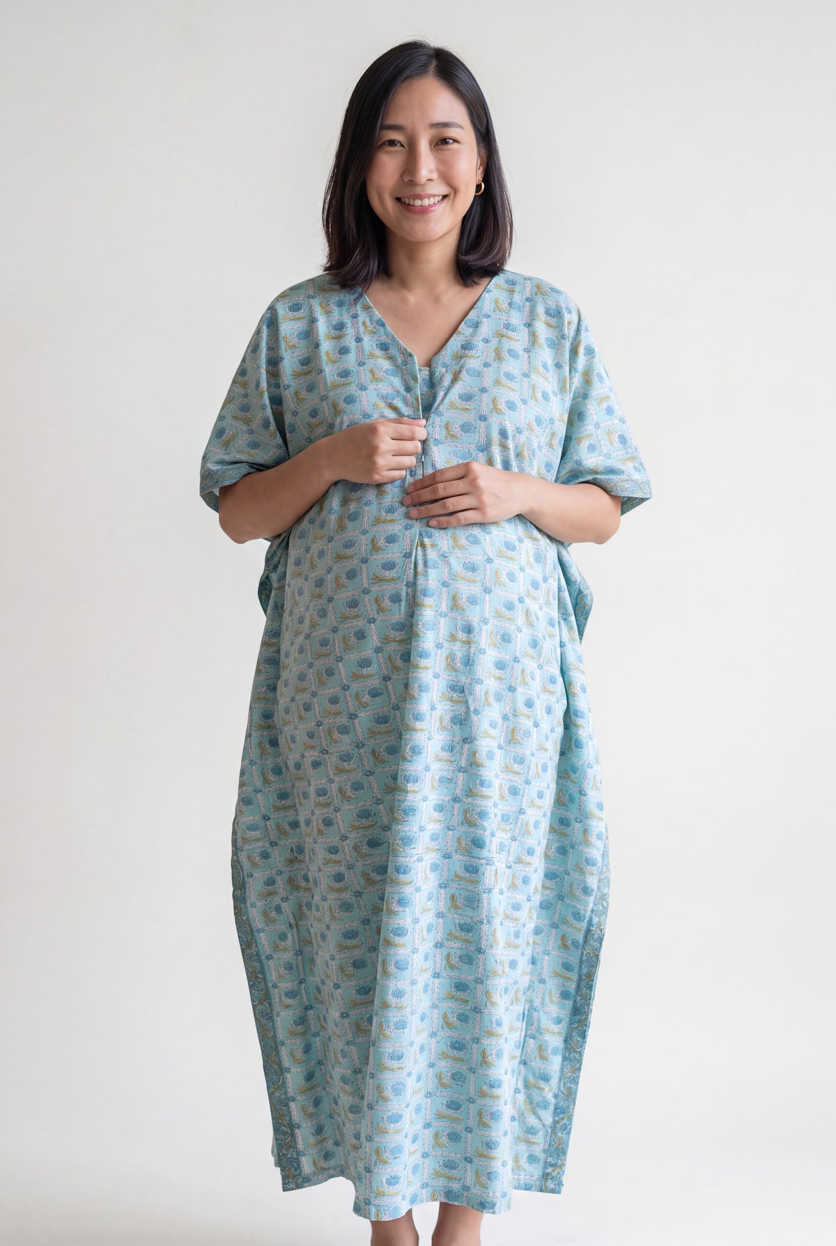 Sita Vallabh Cotton Nursing Kaftan Gown