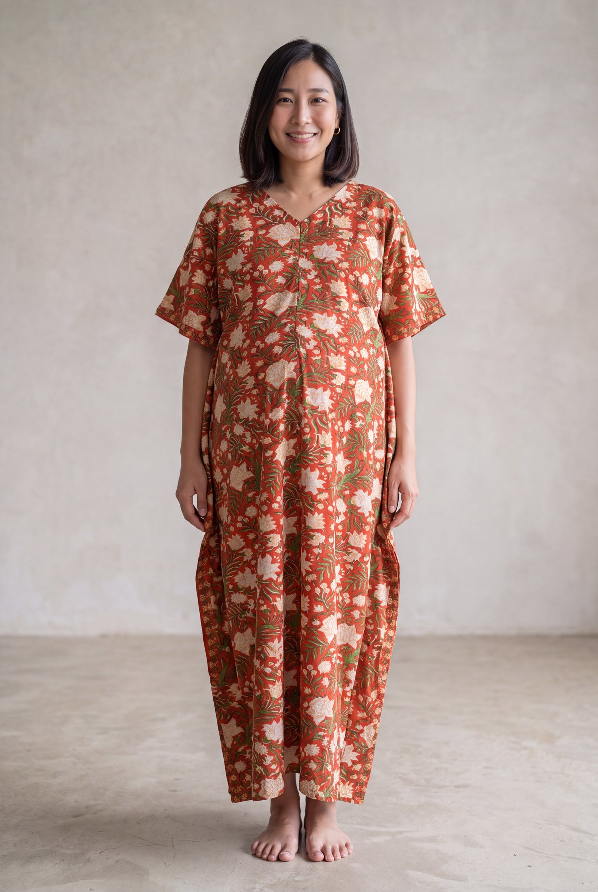 Raghav Charan Cotton Nursing Kaftan Gown