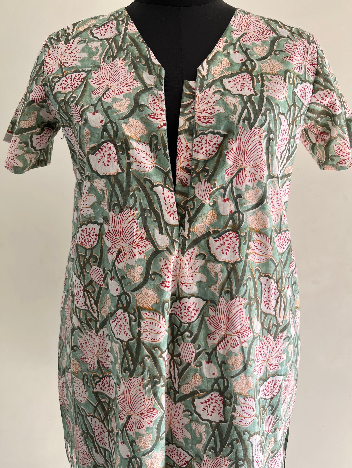 Kadamb Handblock Cotton Nursing Gown