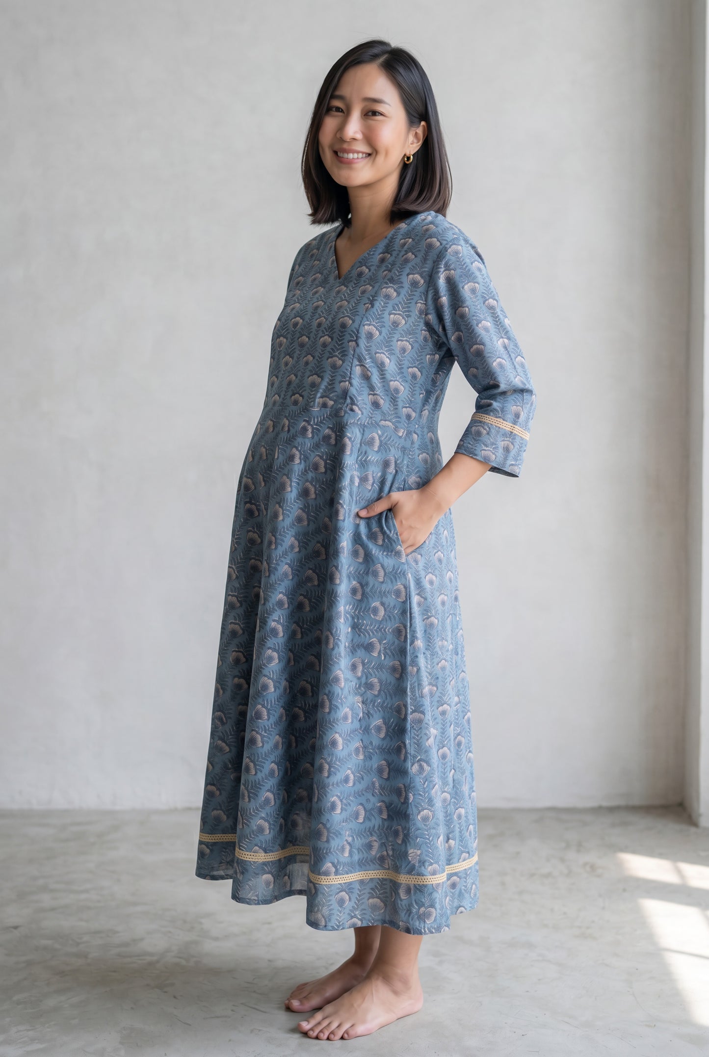 Avigyaa Cotton Twin Zip Nursing Kurti