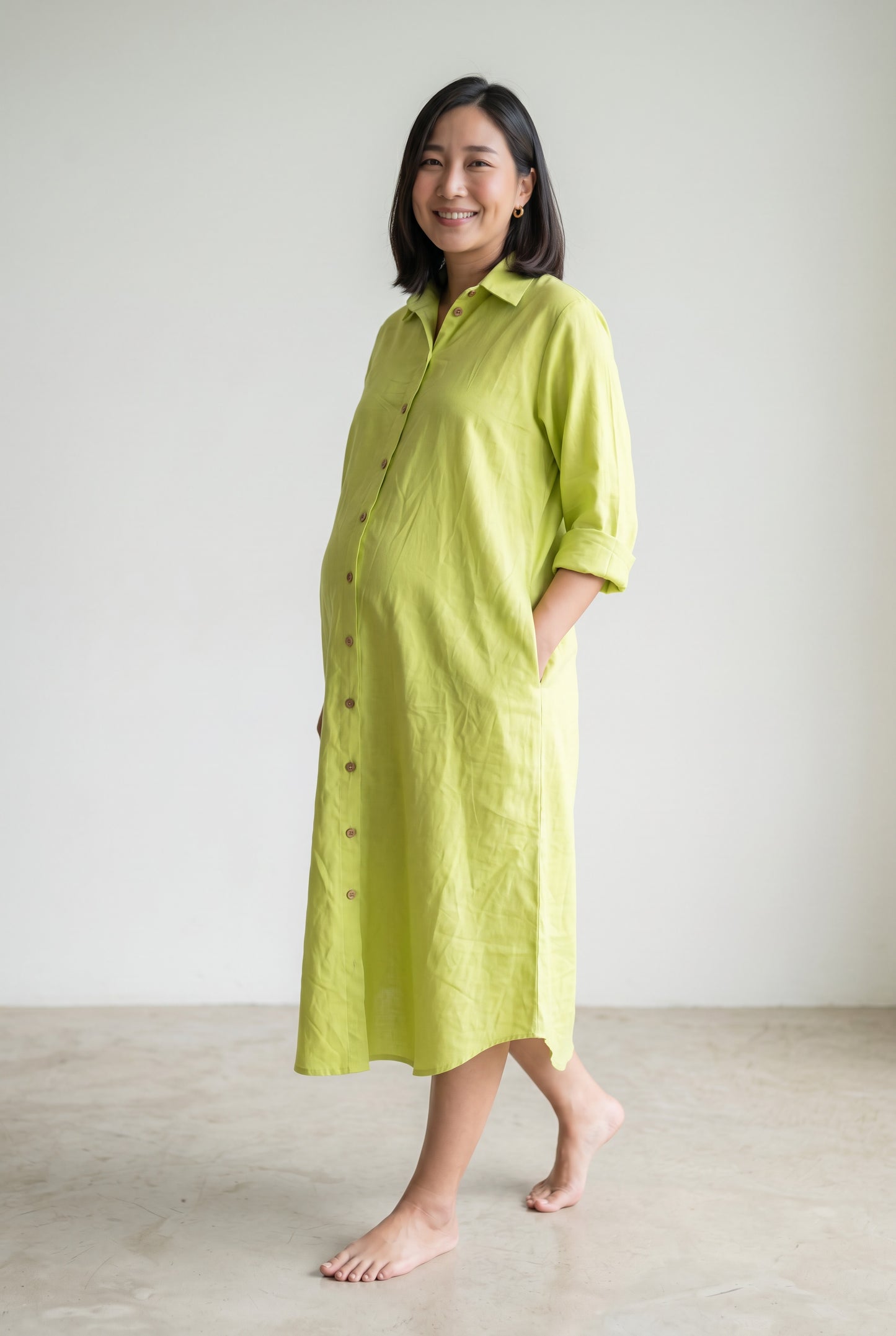 Raghunanda Maternity Nursing Shirt Dress