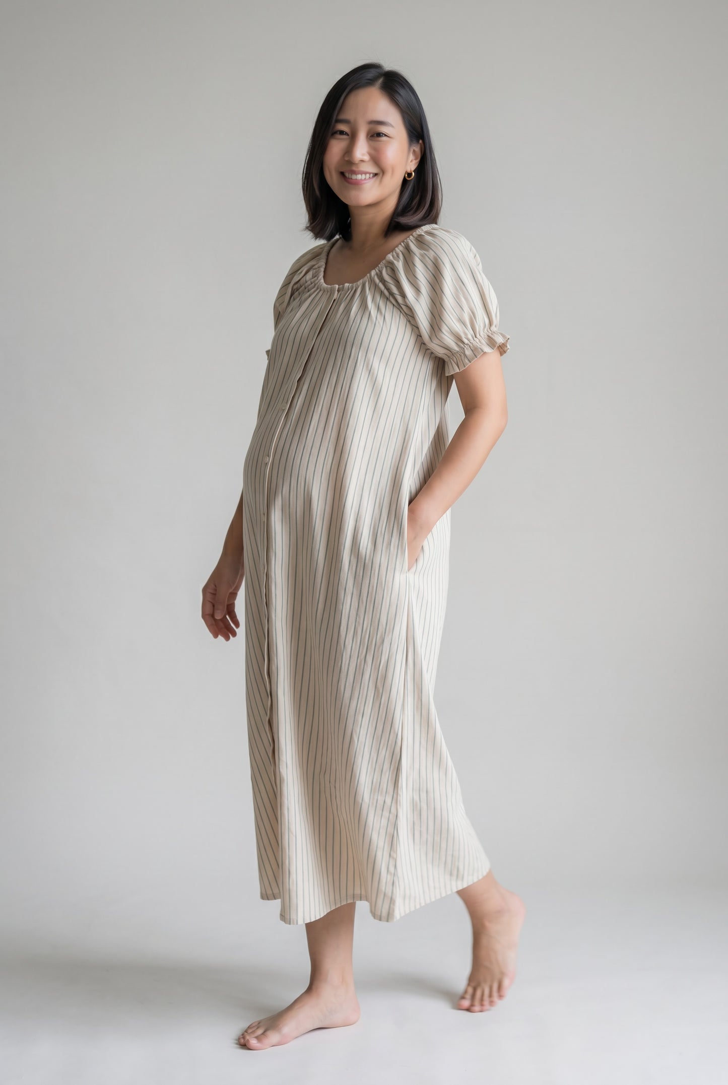 Srinath Cotton Nursing Maxi Dress