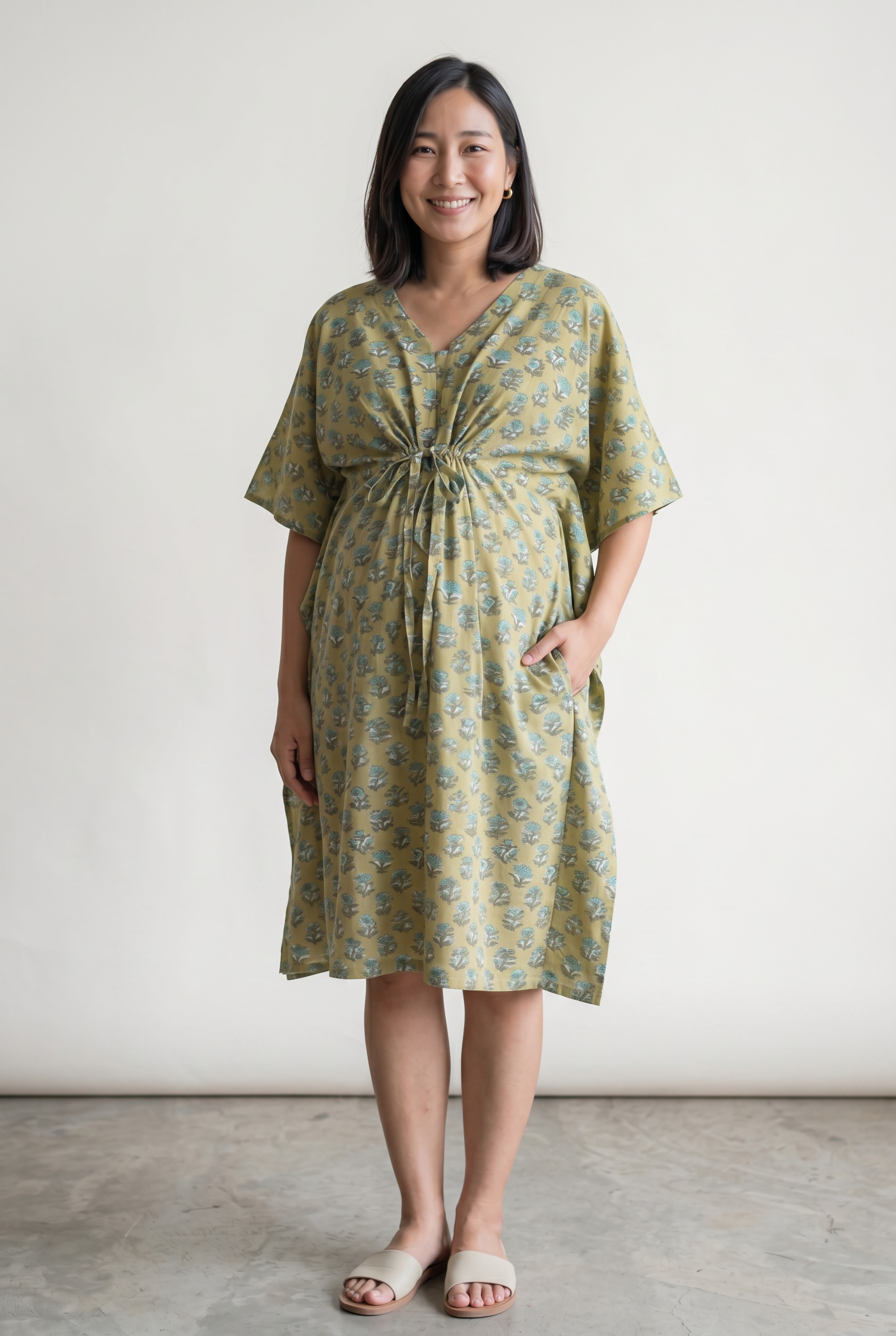 Raghubir Cotton Nursing Kaftan Gown